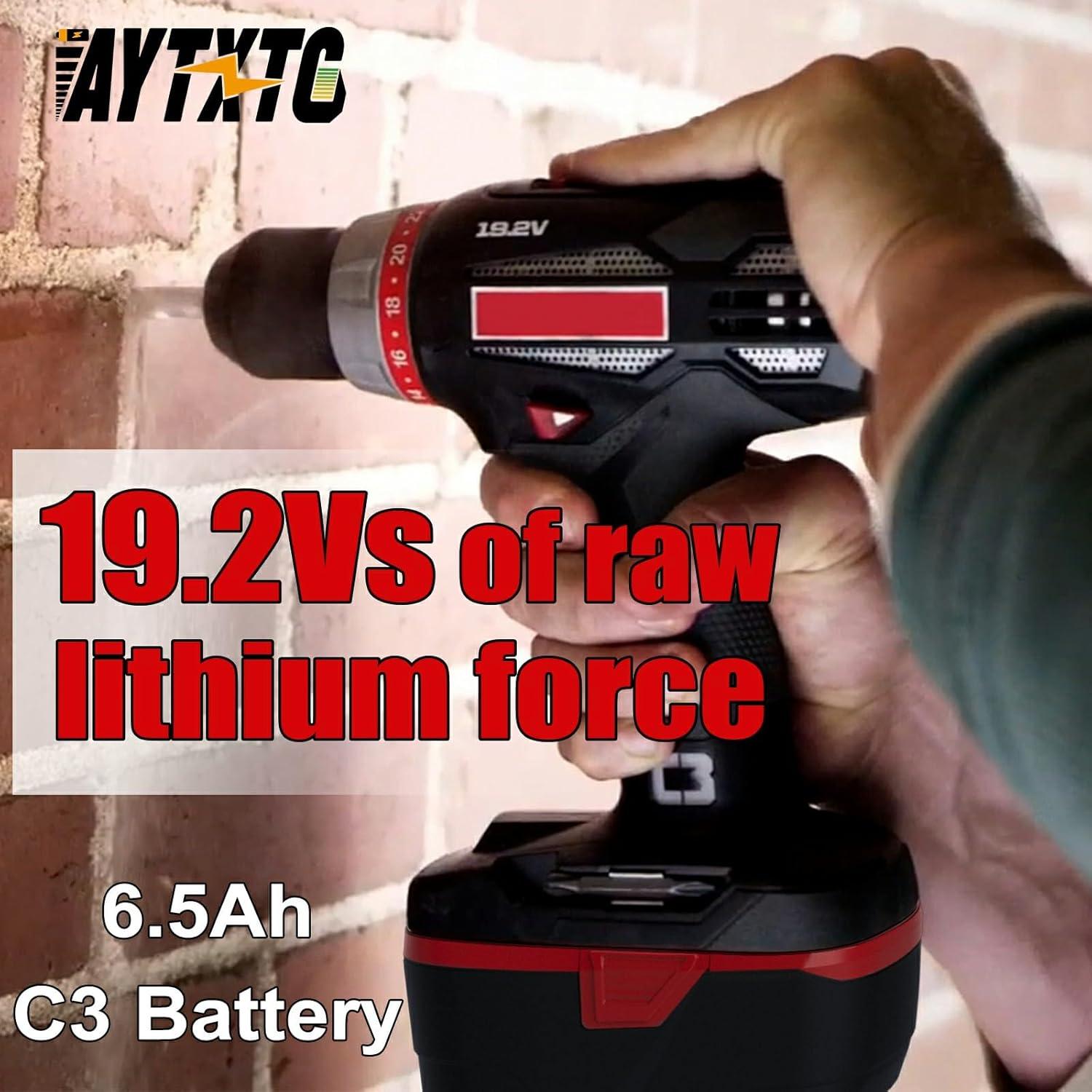 Paquete de 2 Baterías de Litio 6.5Ah 19.2V + Cargador Craftsman