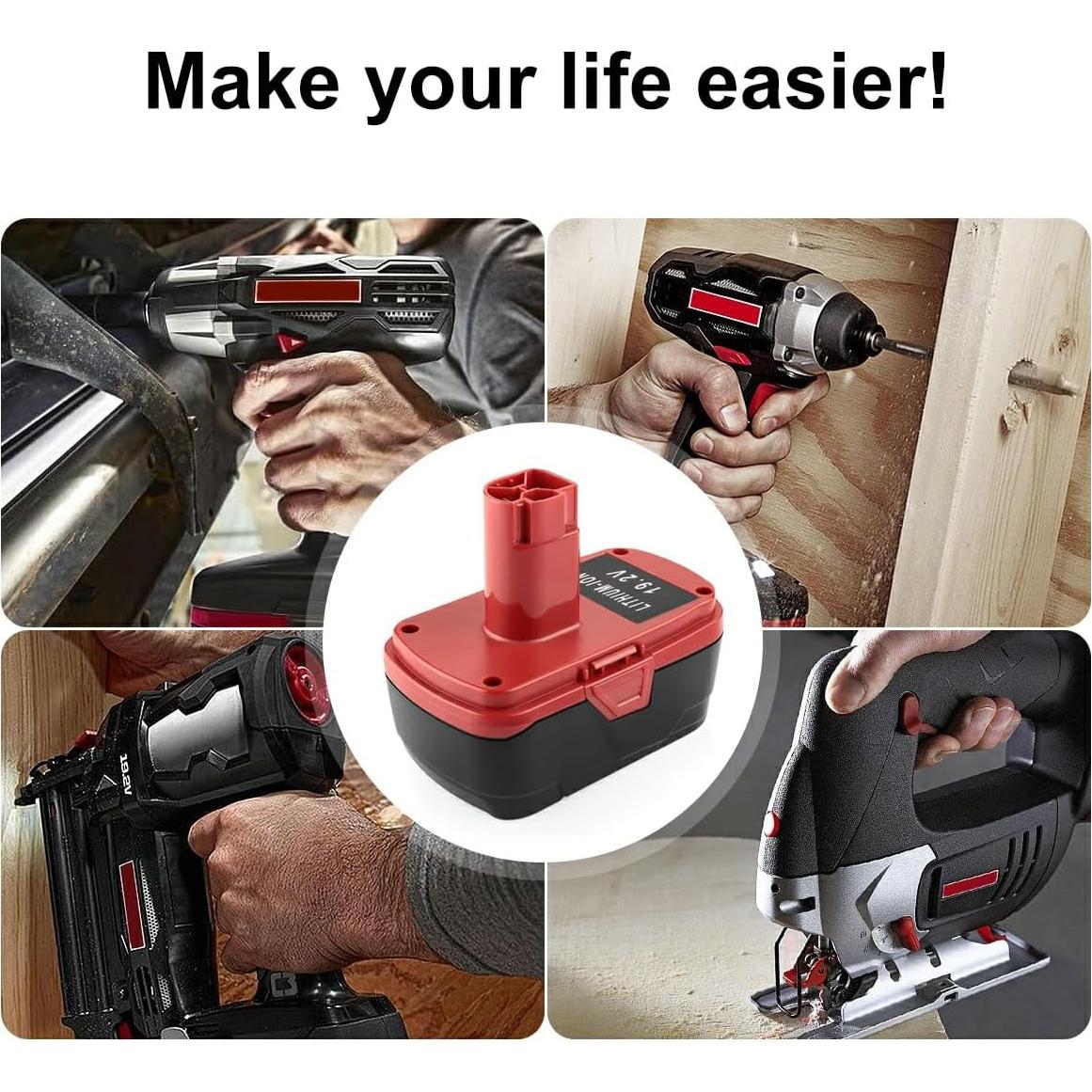 Paquete de 2 Baterías de Litio 6.5Ah 19.2V + Cargador Craftsman