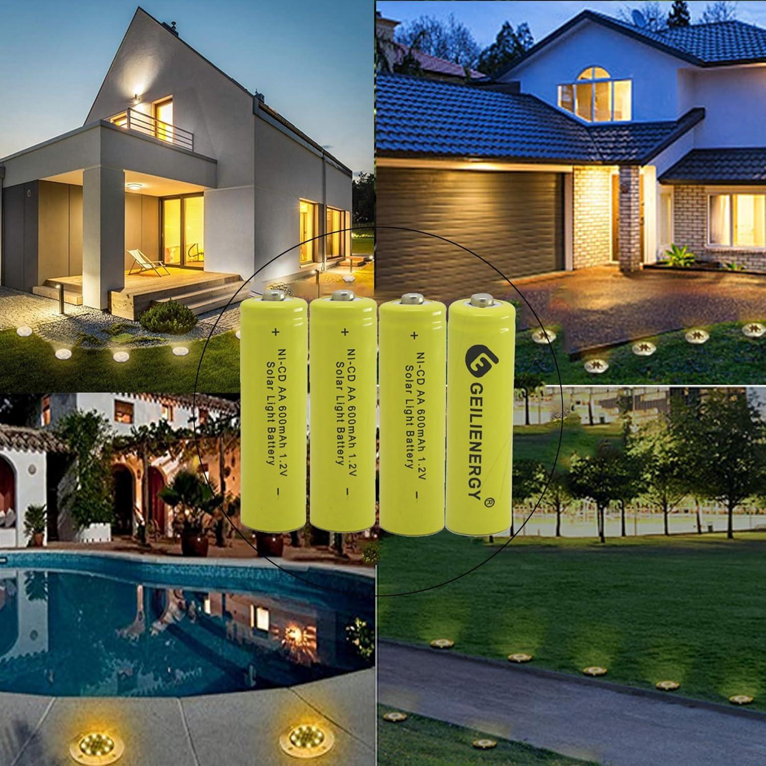 Baterías Recargables AA GEILIENERGY 600mAh 1.2V - Paquete de 20