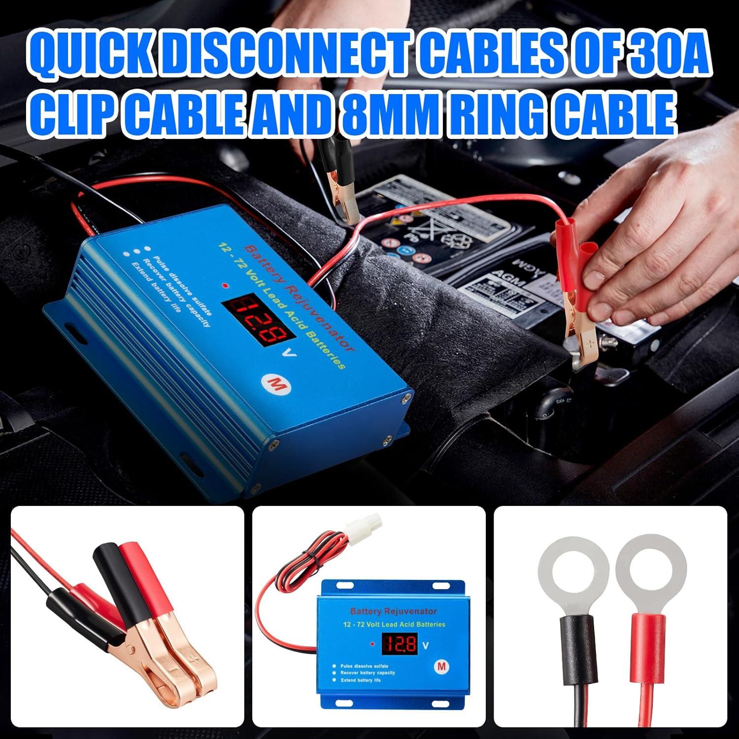 Desulfatador de Baterías Segniwale 12V-72V para Plomo-Ácido