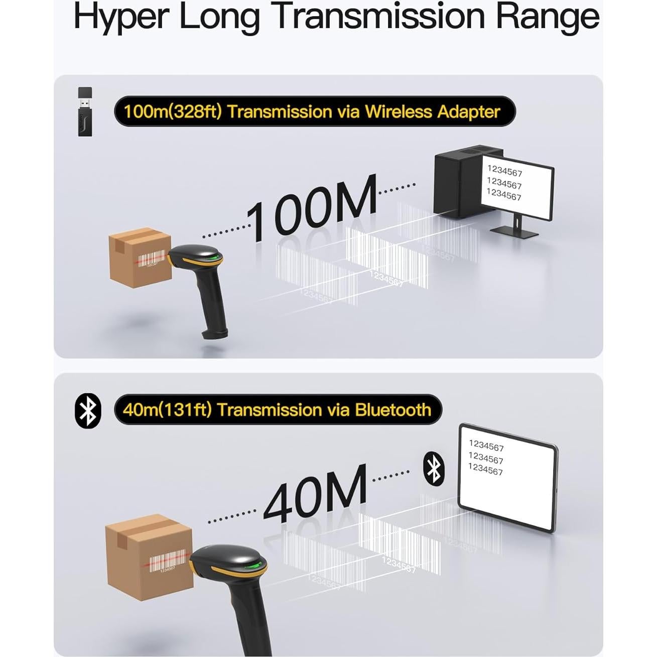 Escáner de Código de Barras Inateck BCST-21 Inalámbrico Bluetooth