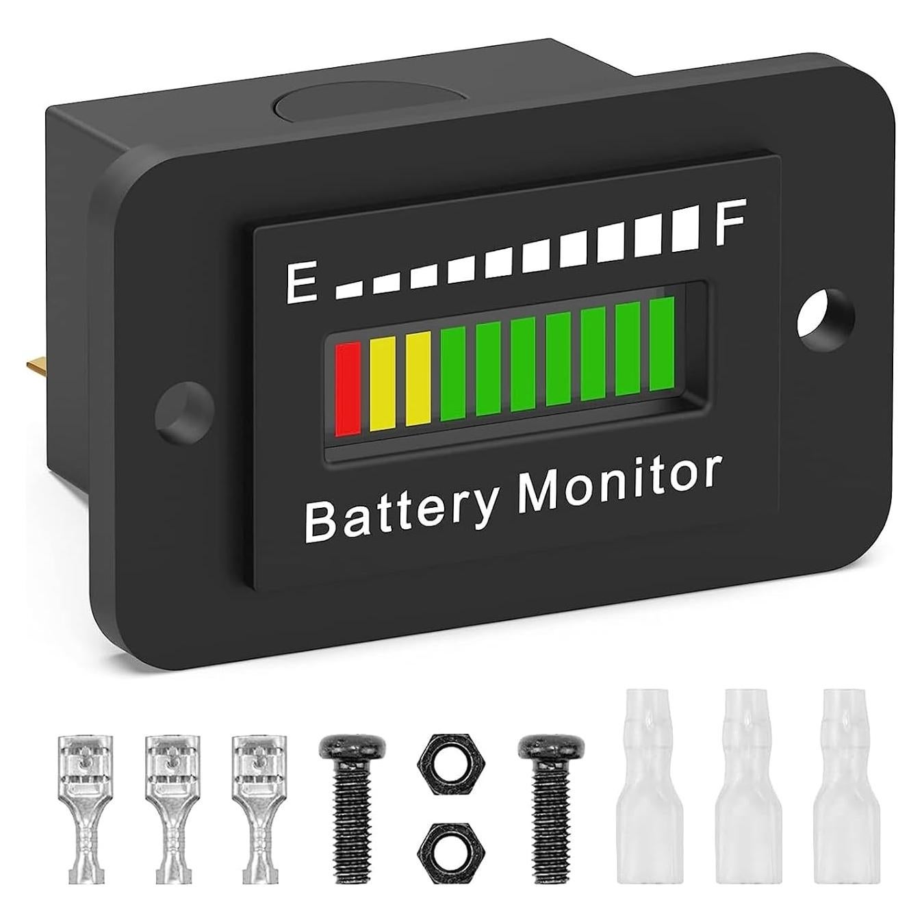 Monitor de Batería LED ELMCONFIG BM210 12V a 72V para Carritos