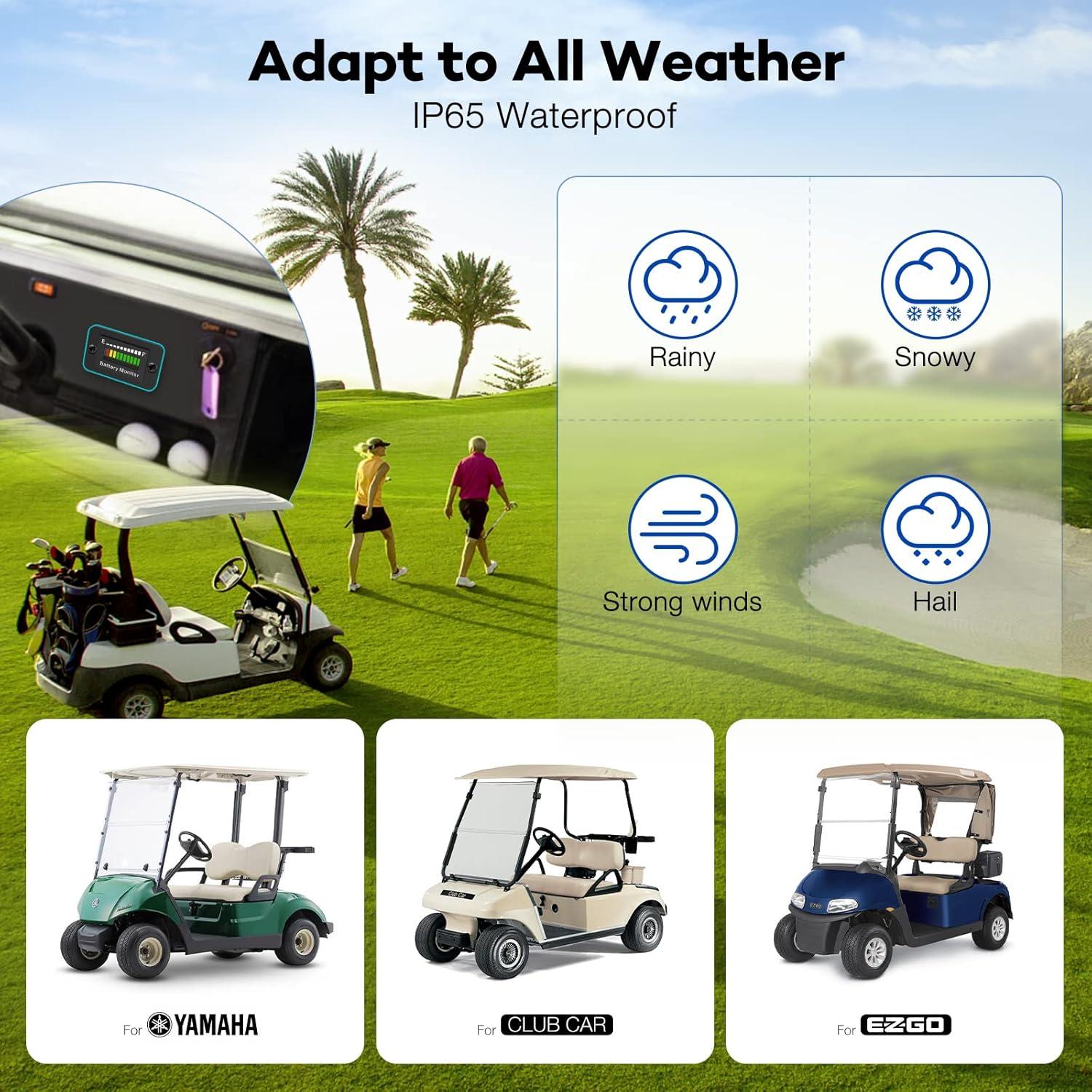 Monitor de Batería LED ELMCONFIG BM210 12V a 72V para Carritos