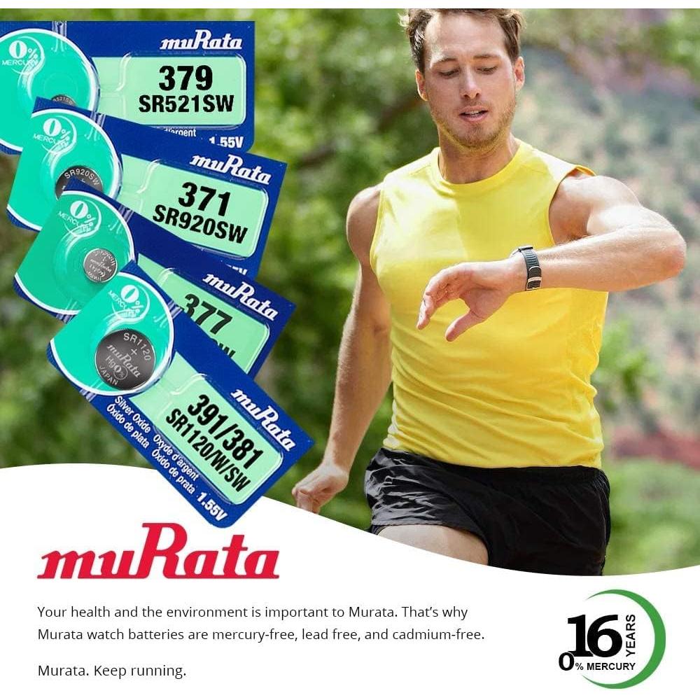 Batería de Óxido de Plata Murata 376 SR626W 1.55V - 2 Unidades