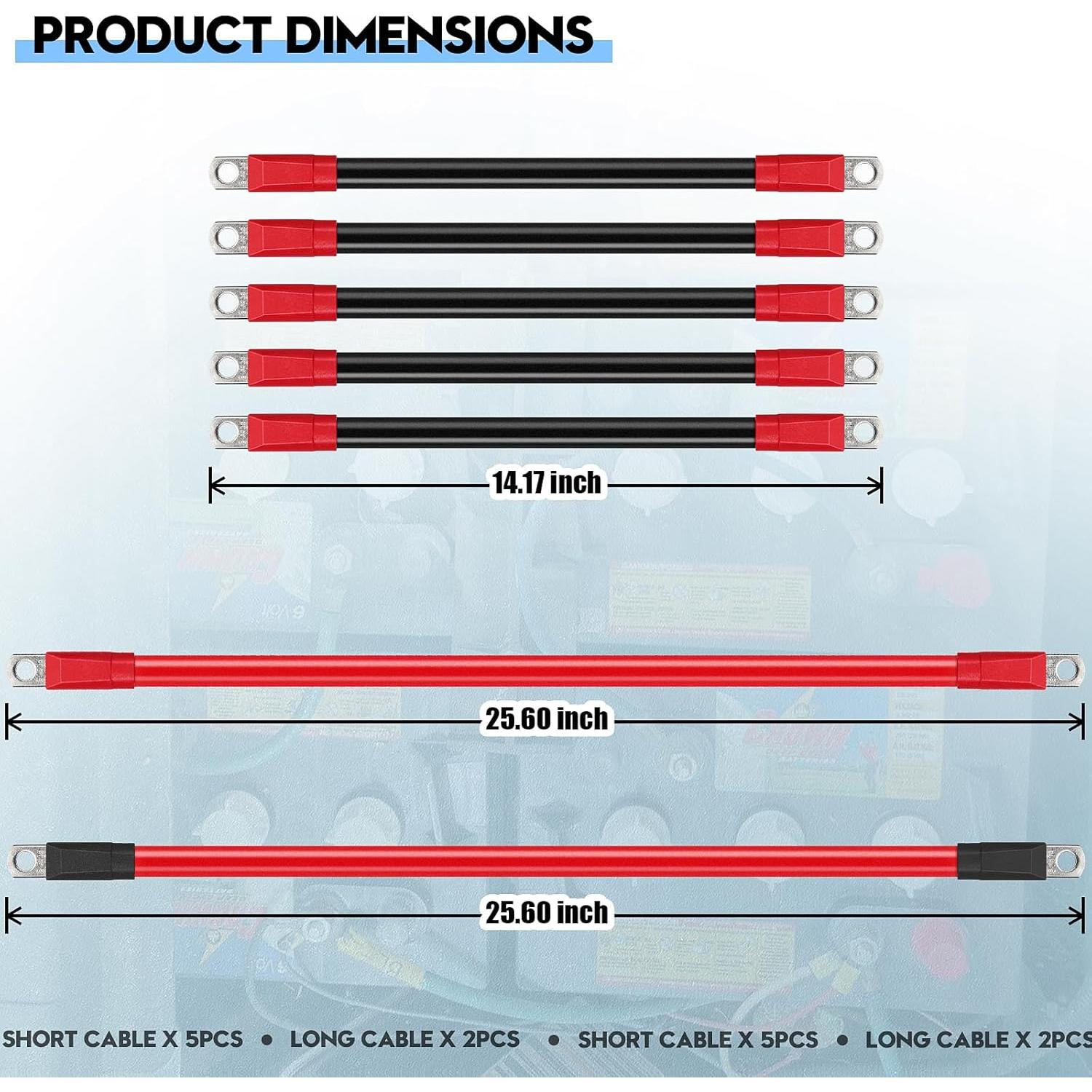 Kit de Cables de Batería para Carrito de Golf Geggkake EZGO TXT 36V/48V