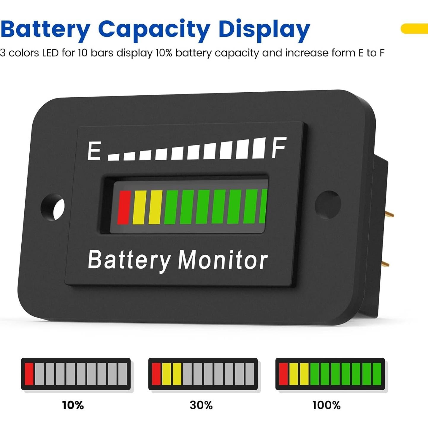 Medidor de Batería LED OBDMONSTER BM210 Universal 12V-72V