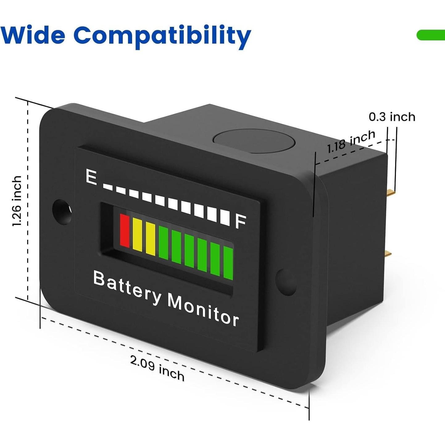 Medidor de Batería LED OBDMONSTER BM210 Universal 12V-72V