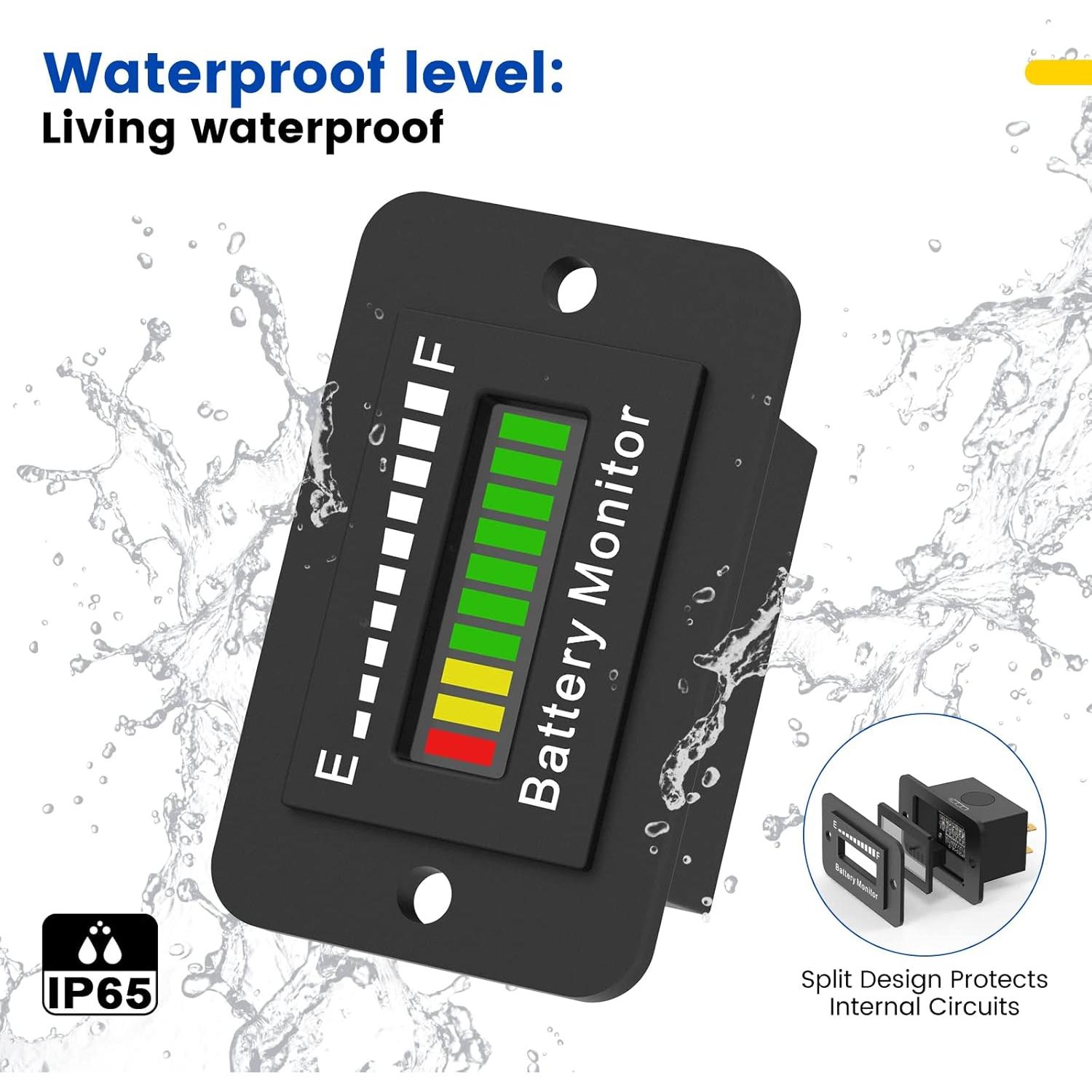 Medidor de Batería LED OBDMONSTER BM210 Universal 12V-72V