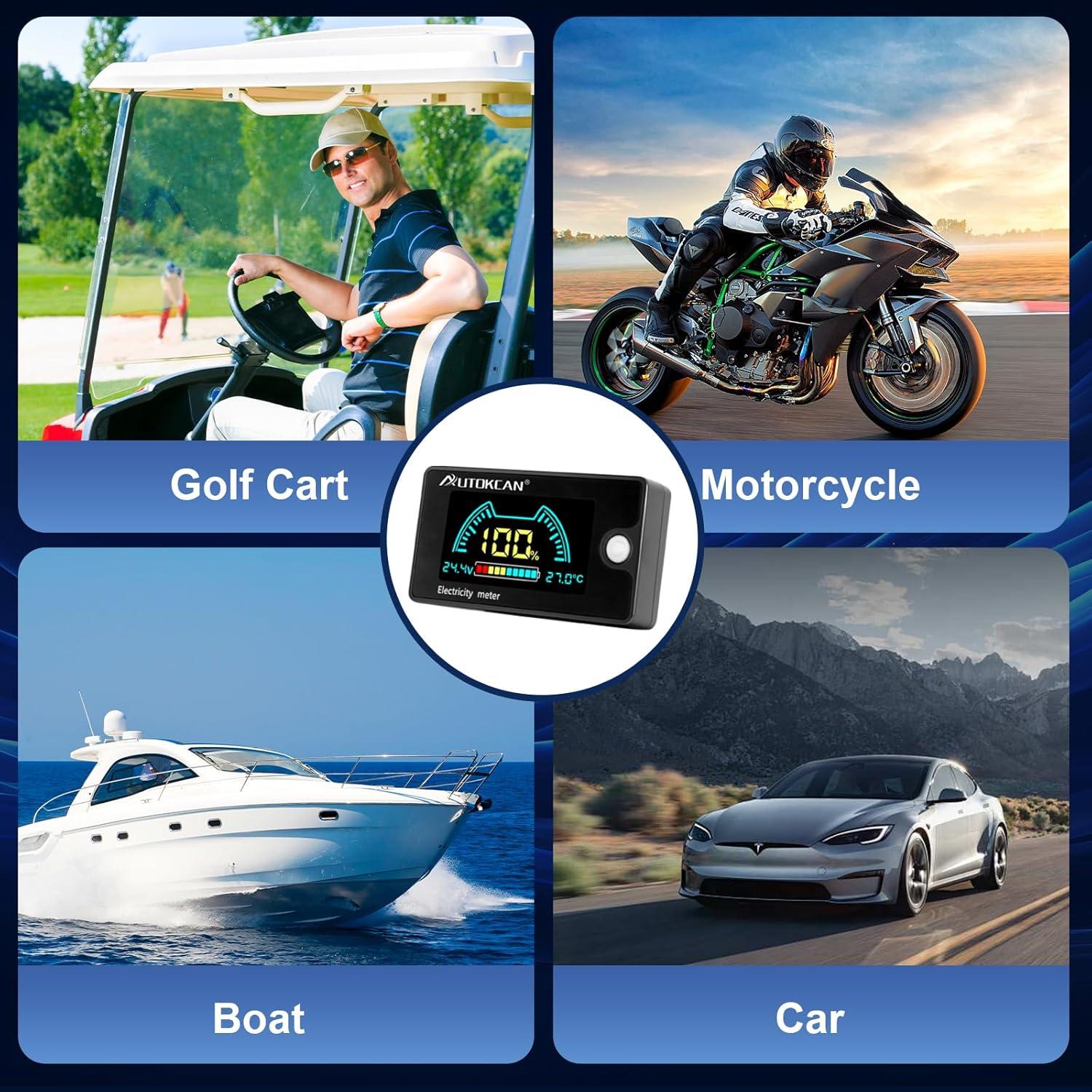 Medidor de Batería Digital Autokcan 6839D 8-100V Pantalla LCD