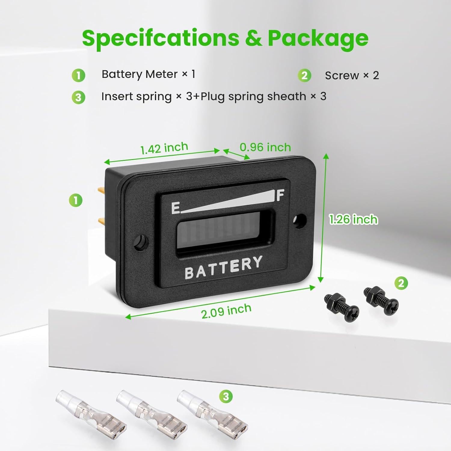 Medidor de Batería LED 48V OEN para Carritos de Golf