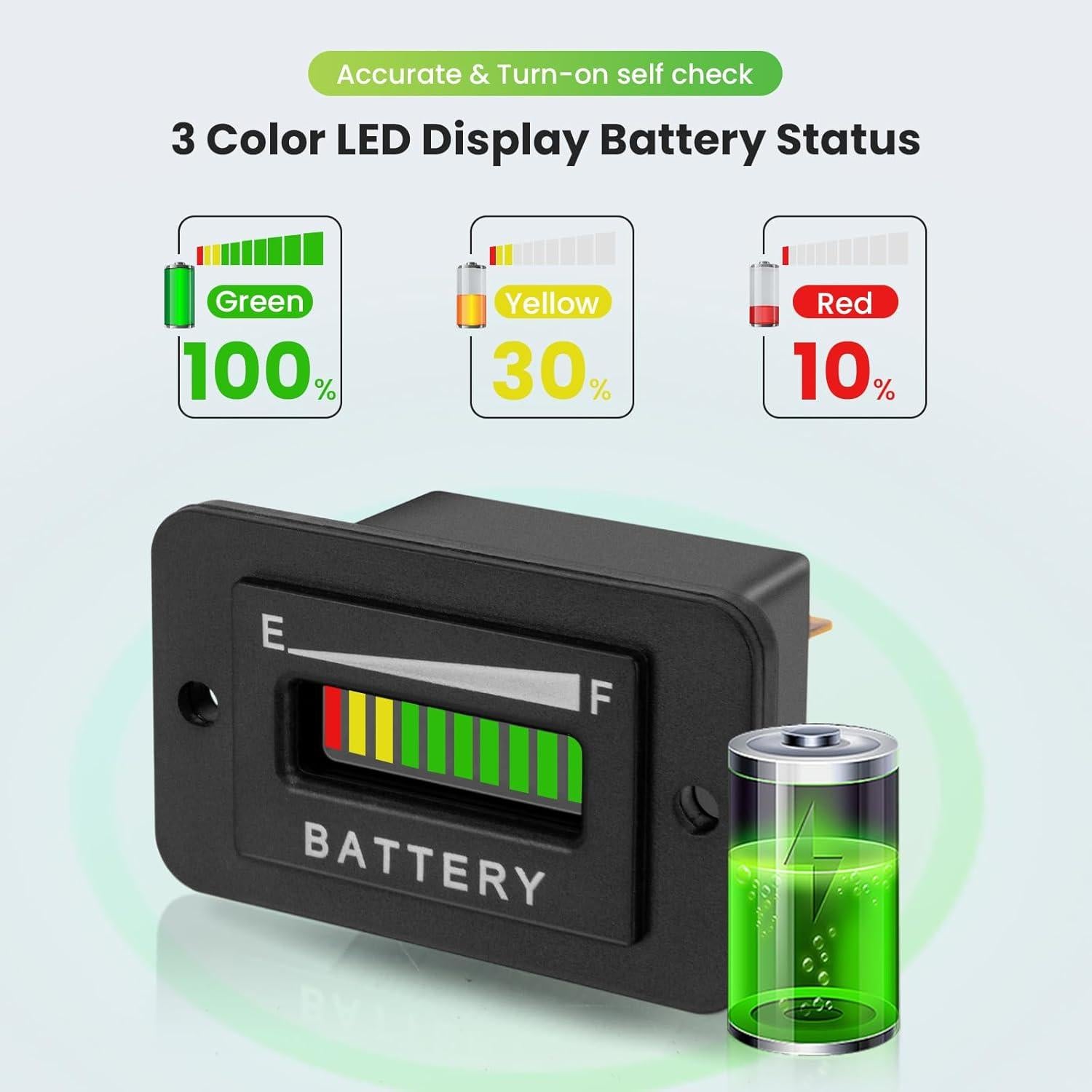 Medidor de Batería LED 48V OEN para Carritos de Golf