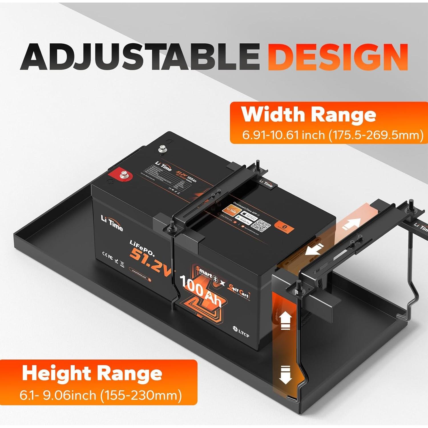 Kit de sujeción de batería LiTime para carrito de golf 0.91 kg