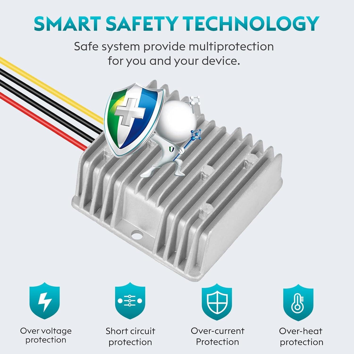 Convertidor DC-DC KInuoxj 20A 240W 24V/36V/48V a 12V