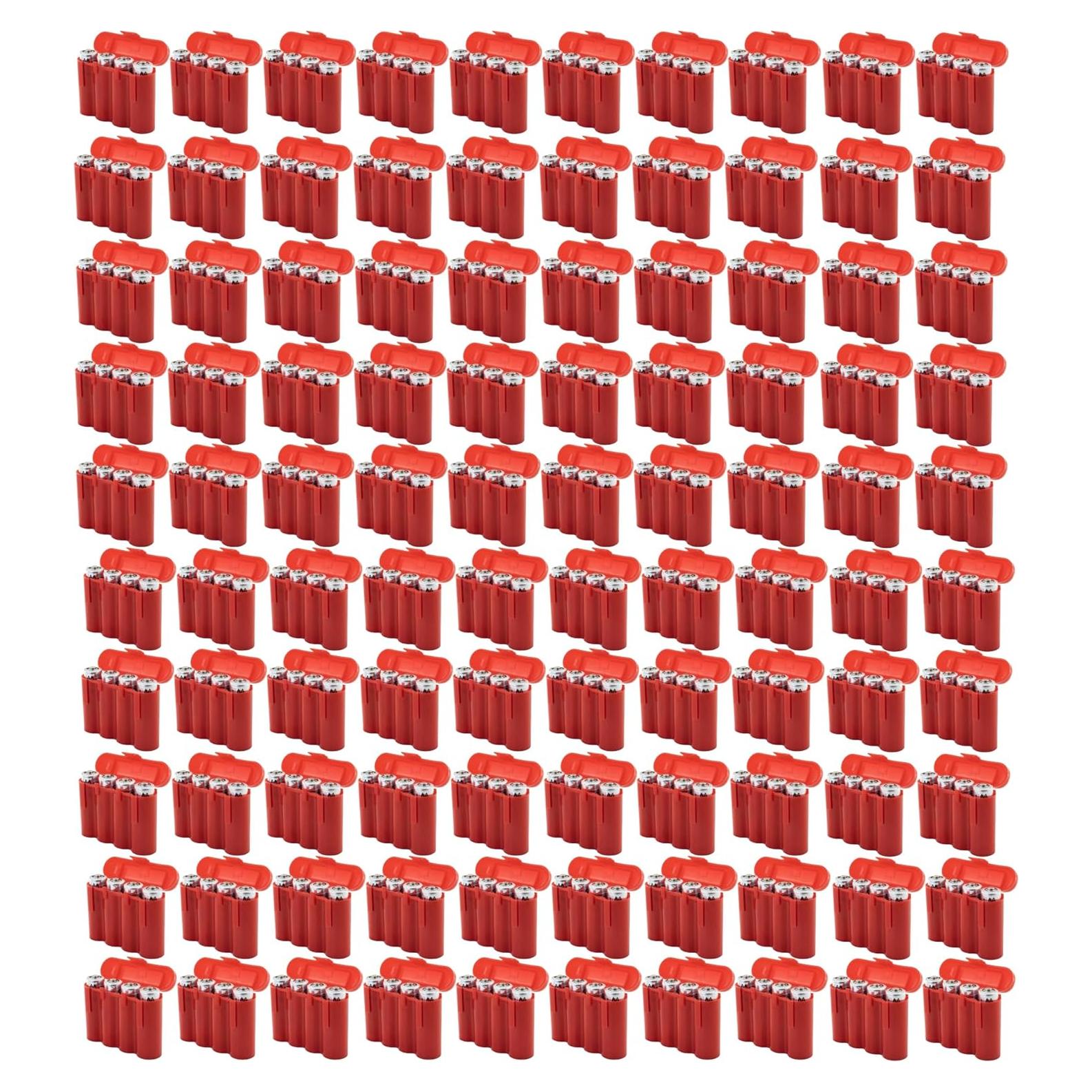 Estuche de Almacenamiento para Baterías AA AAA CR123A Powertron - 100 Unidades