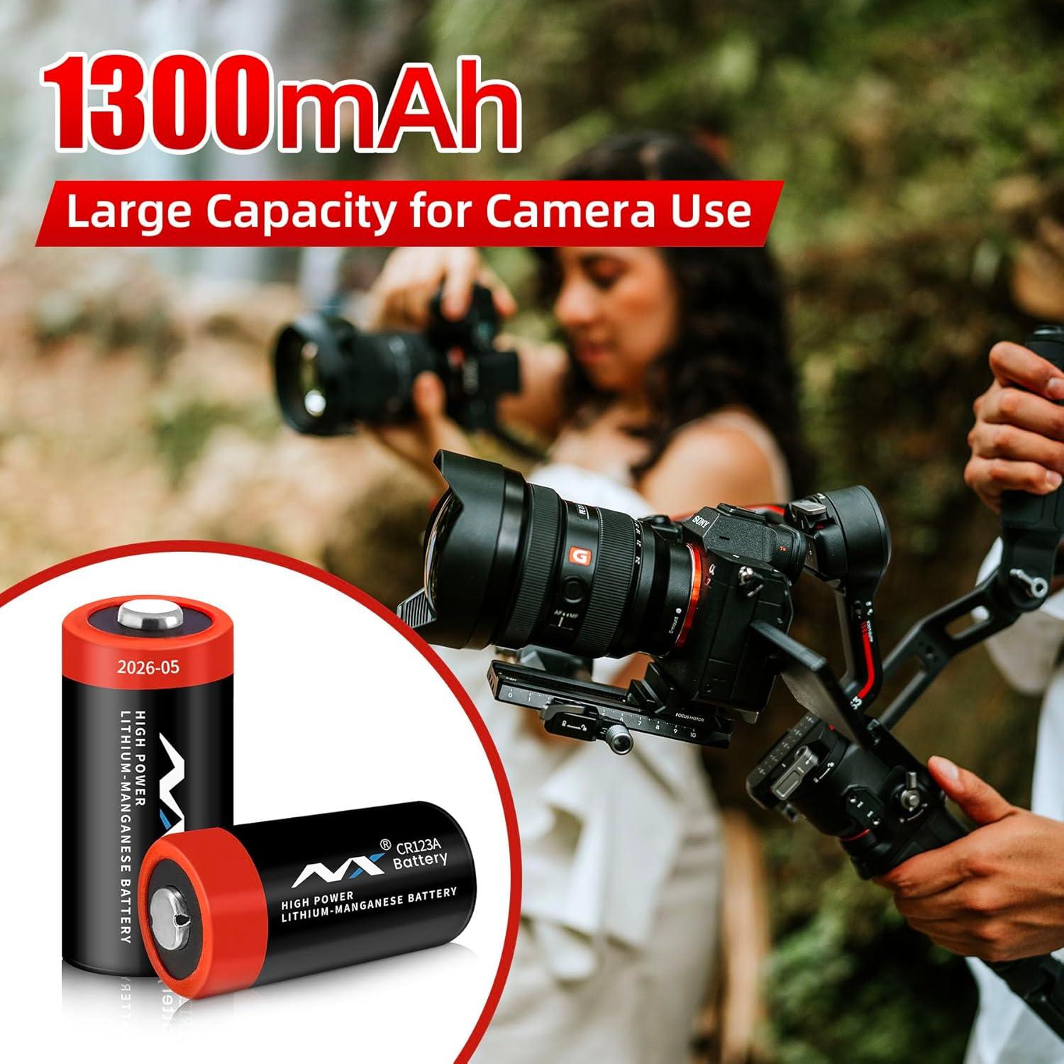 Batería de Litio CR123A 3V 1600mAh NXBettery para Seguridad