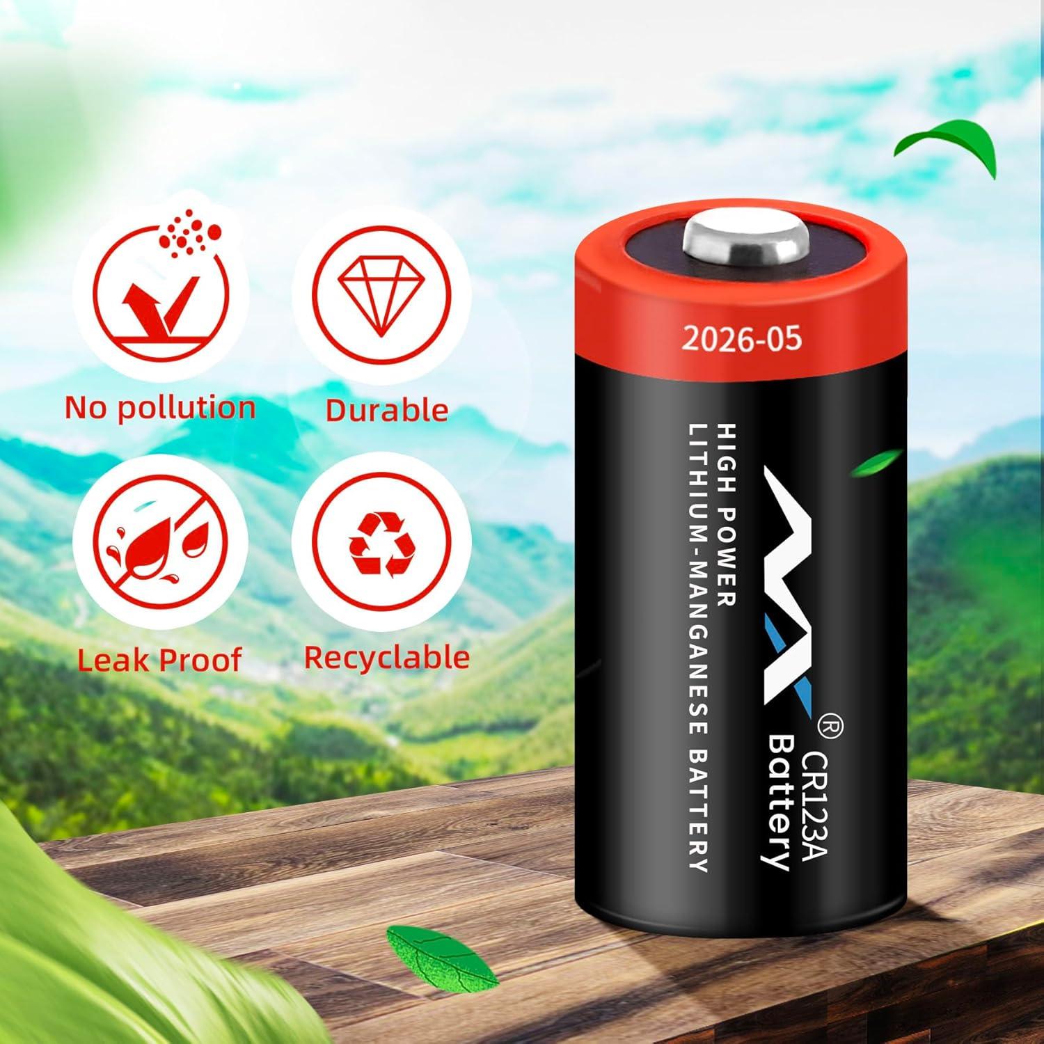 Batería de Litio CR123A 3V 1600mAh NXBettery para Seguridad