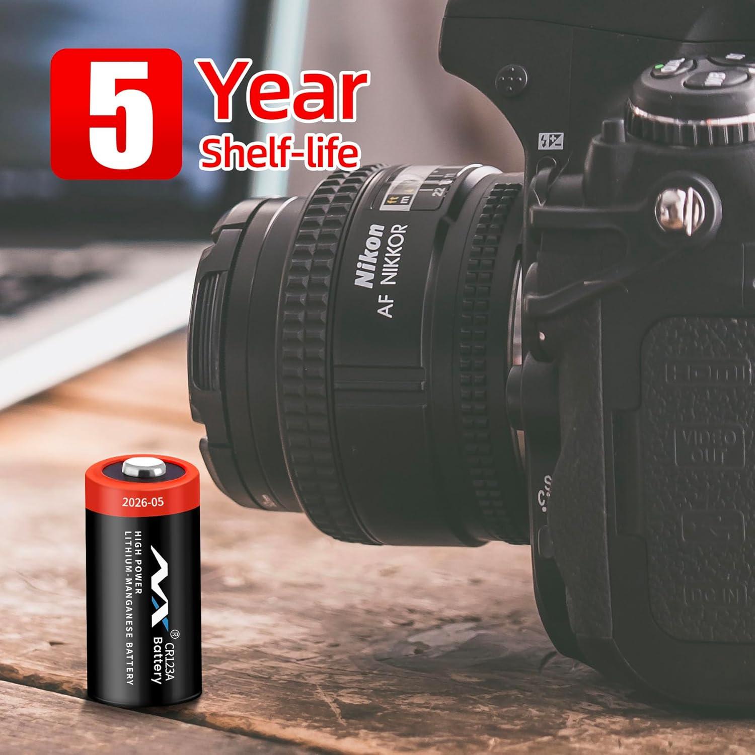 Batería de Litio CR123A 3V 1600mAh NXBettery para Seguridad