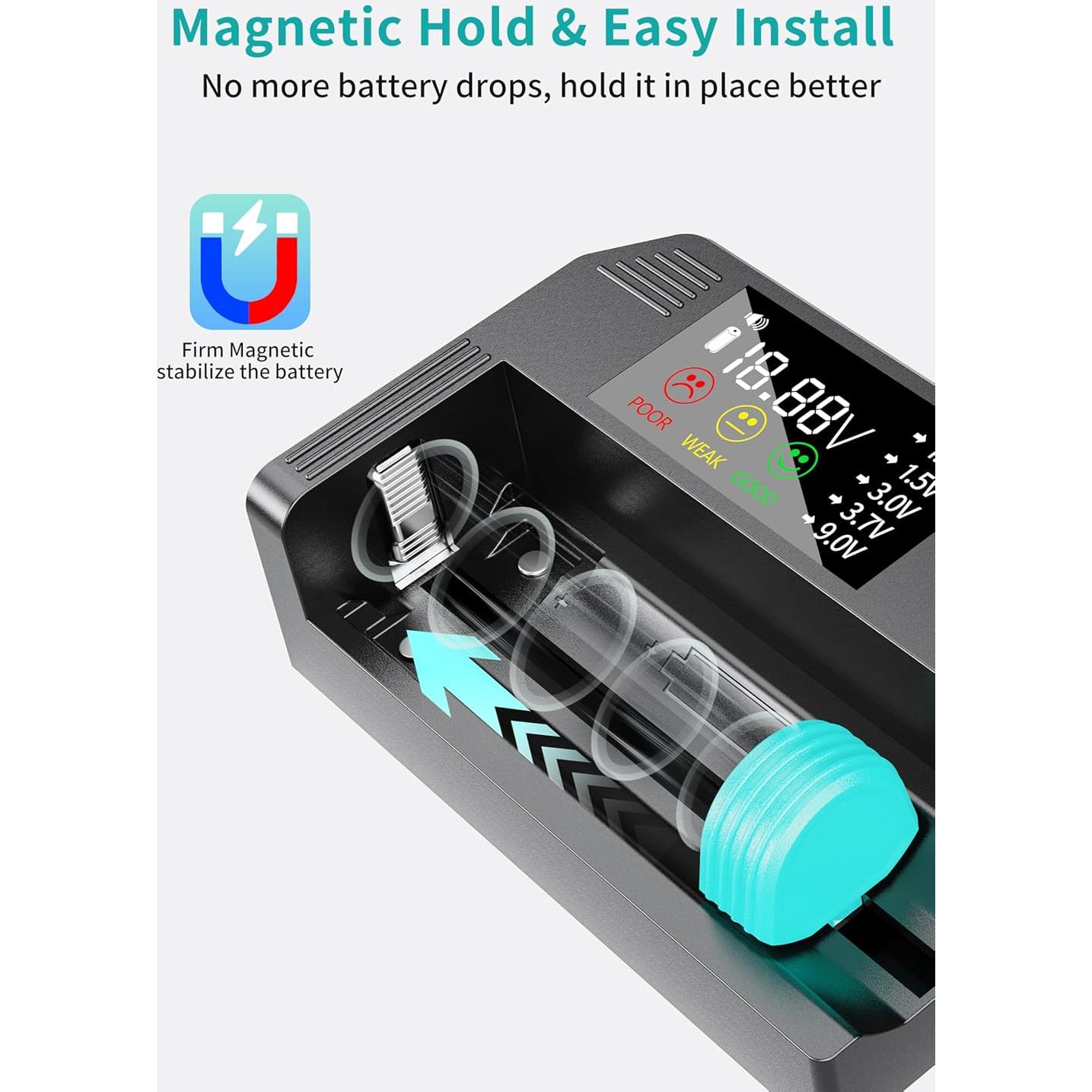 Probador de Baterías Digital Dlypow DB1 con Pantalla LCD