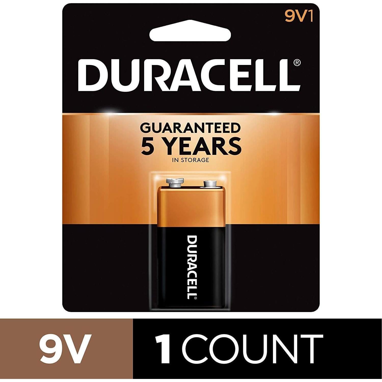 Baterías Alcalinas Duracell 9V - Paquete de 5 Unidades
