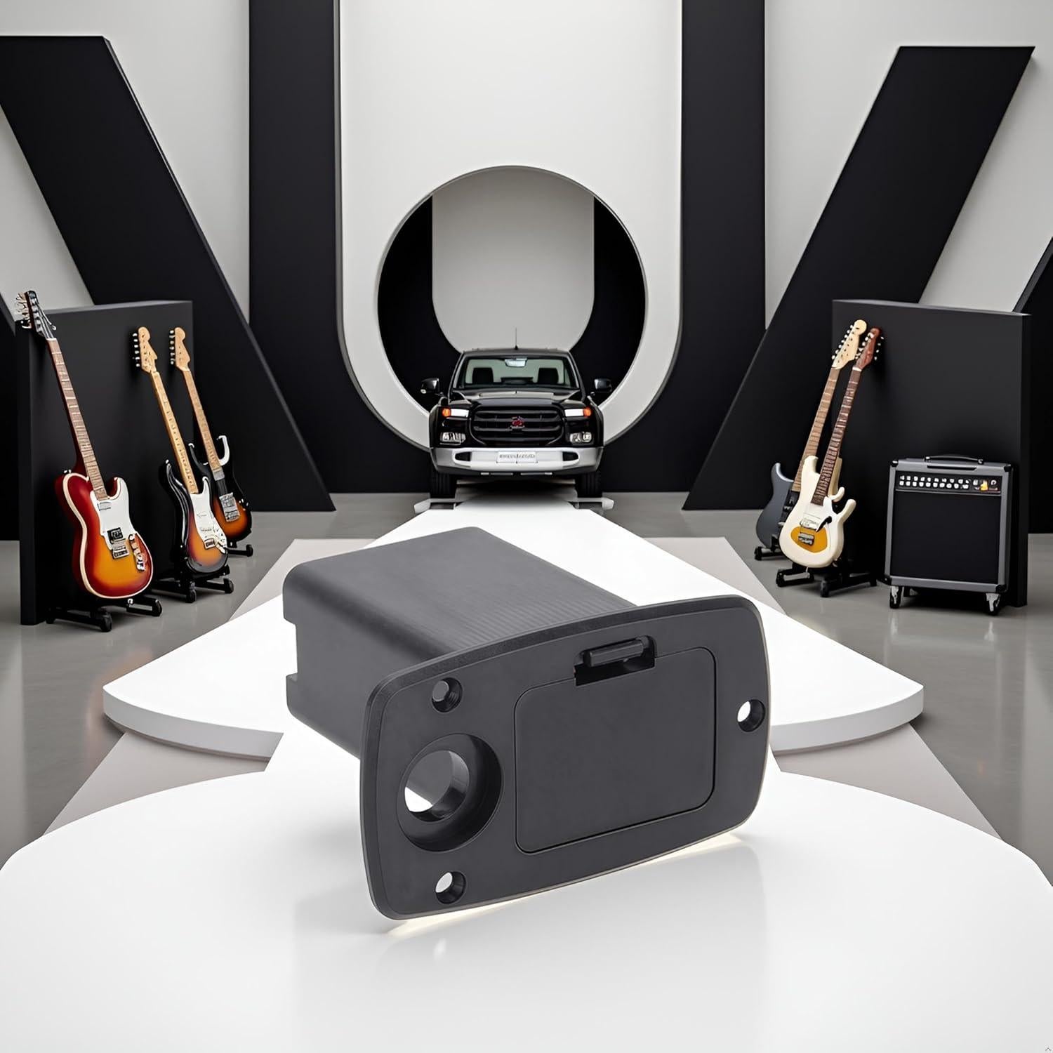 Caja Soporte Batería 9V Negra WNA280 para Guitarra Eléctrica