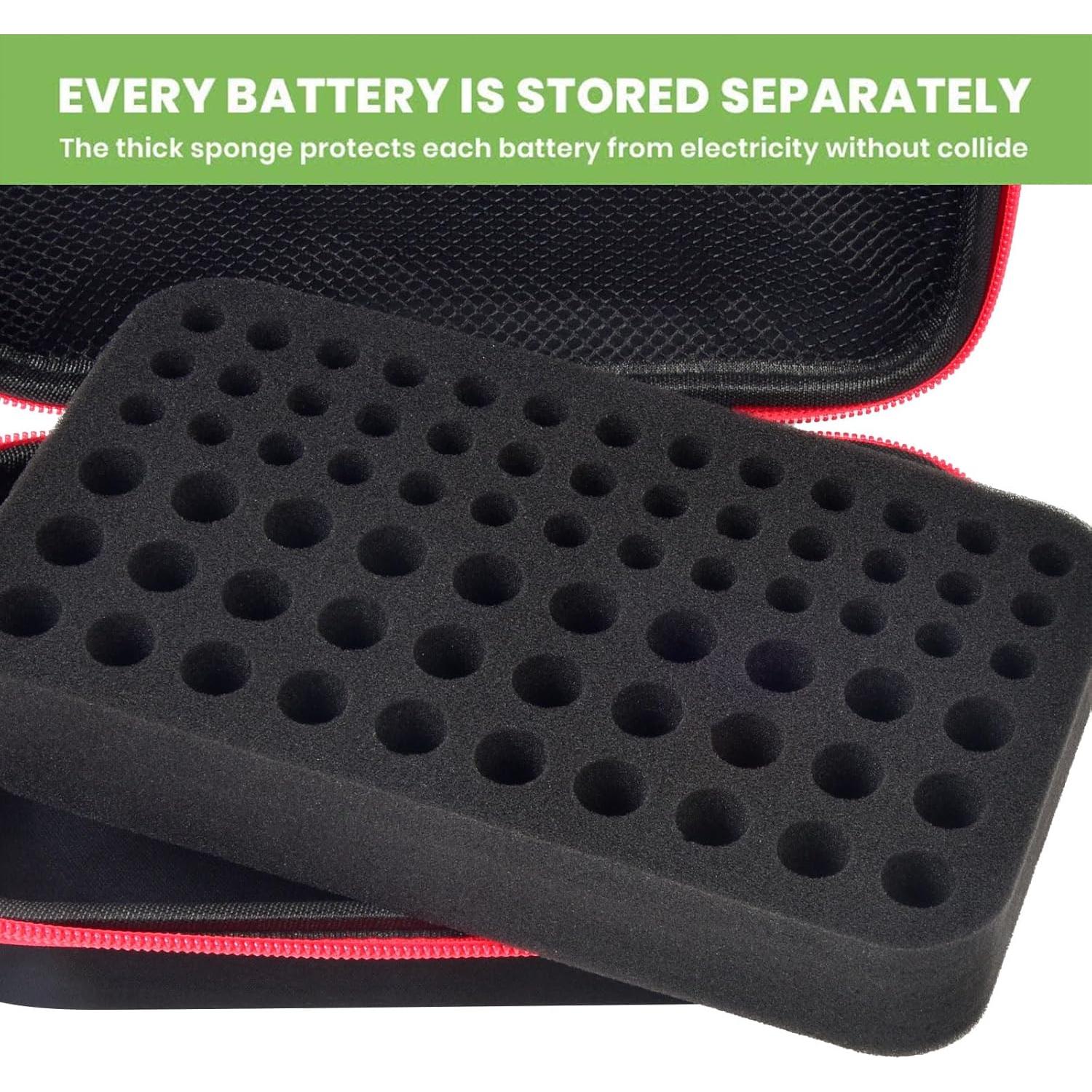 Organizador de Baterías ALKOO Caja para 69 Baterías AA AAA 9V