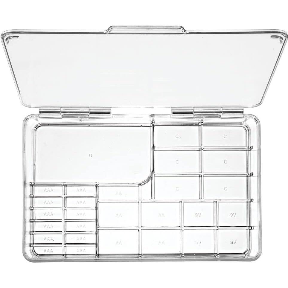 Organizador de Baterías Apilable mDesign 18.4x26.8cm Transparente
