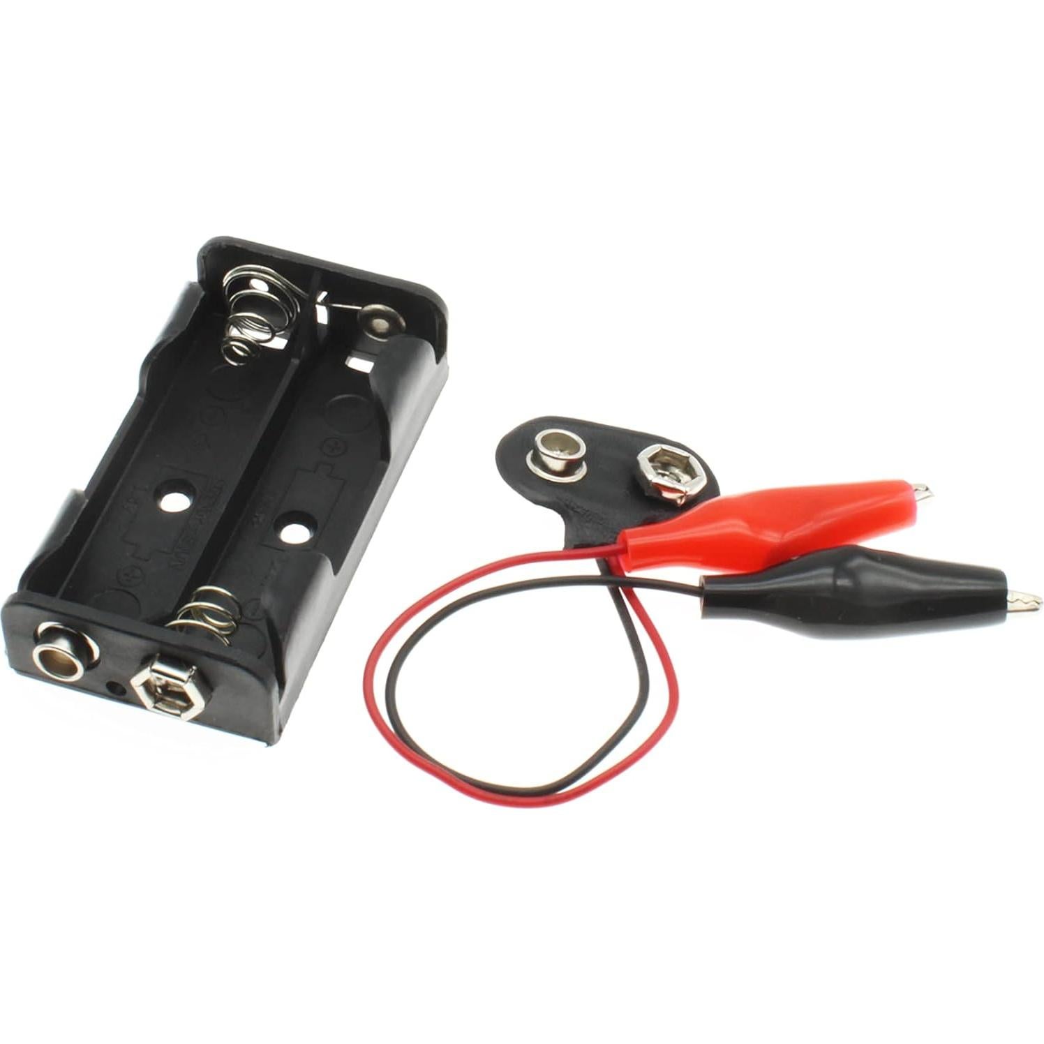 Soporte de Batería AA LBTODH 3V con Clips de Cocodrilo 2 Piezas
