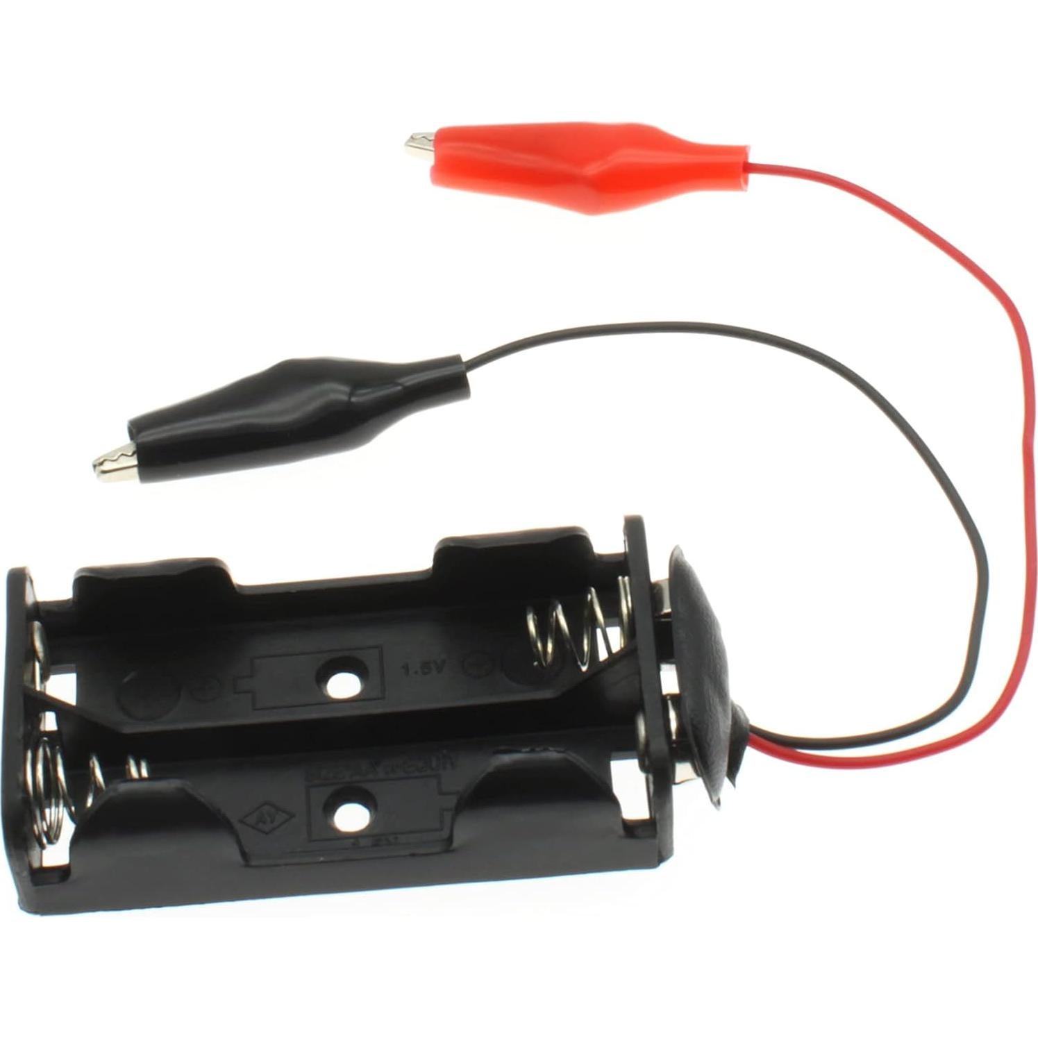 Soporte de Batería AA LBTODH 3V con Clips de Cocodrilo 2 Piezas