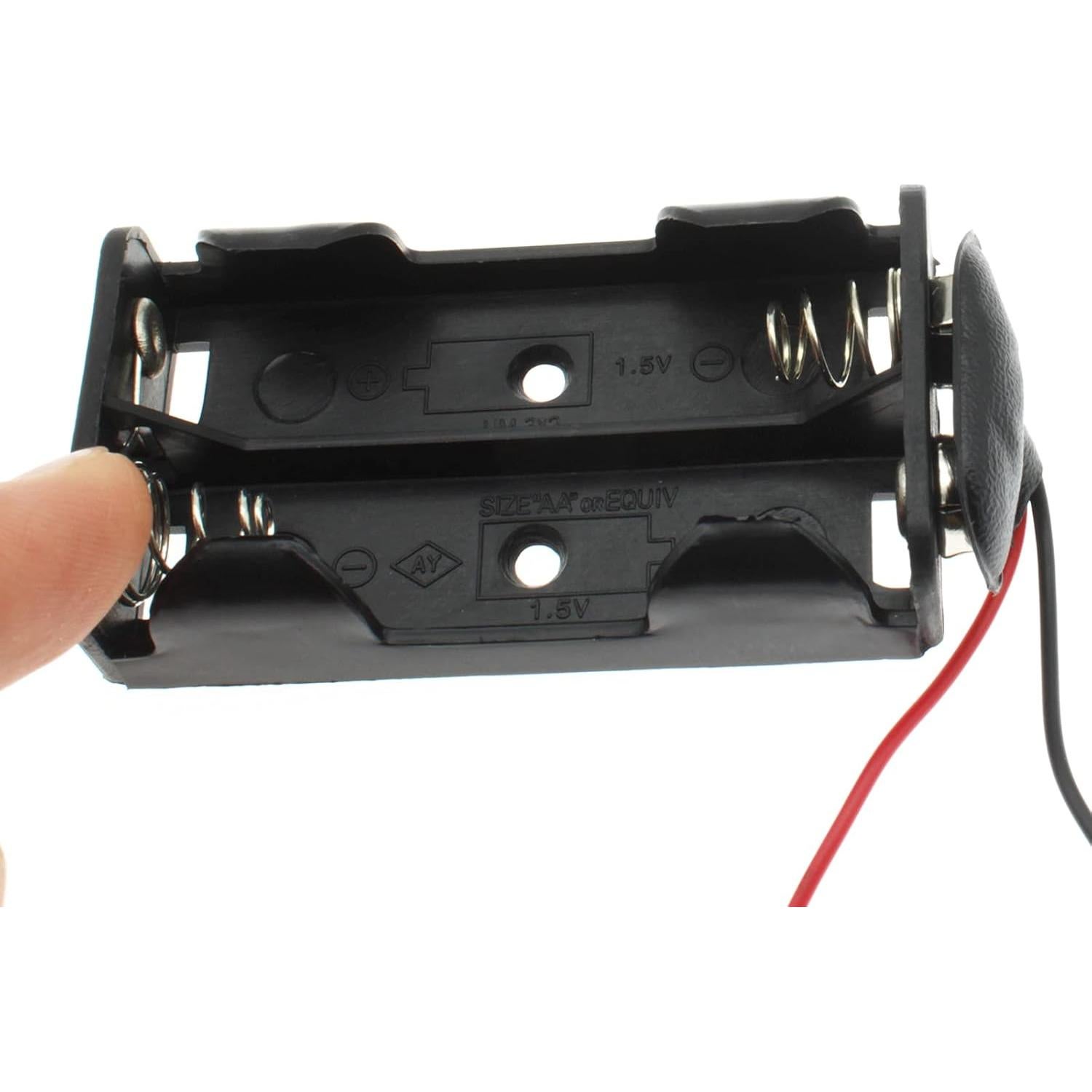 Soporte de Batería AA LBTODH 3V con Clips de Cocodrilo 2 Piezas