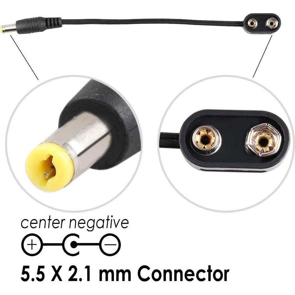 Convertidor de Clip de Batería 9V Mr.Power - 2 Cables 12cm