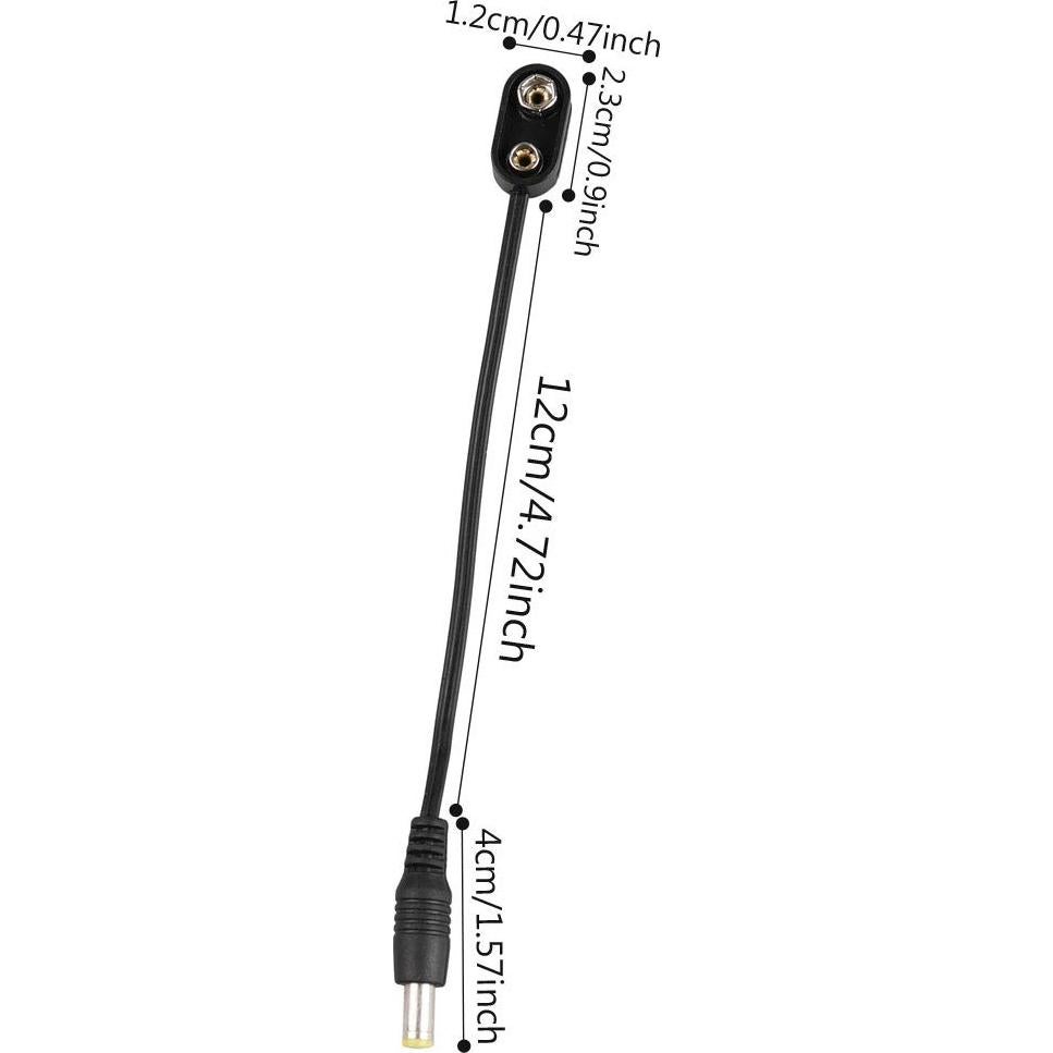 Convertidor de Clip de Batería 9V Mr.Power - 2 Cables 12cm