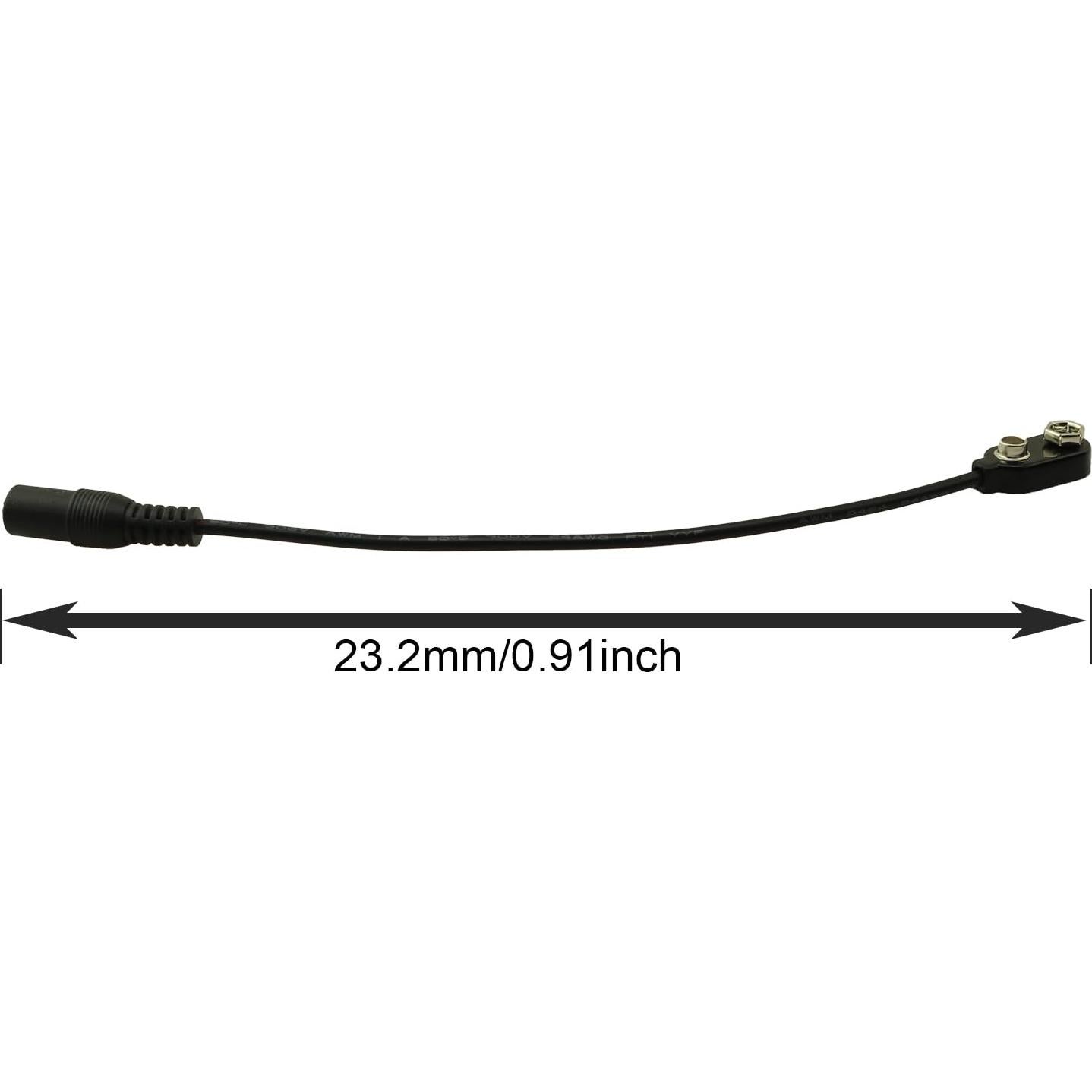 Conector de Clip de Batería de 9V YTgilo 12cm Hembra DC