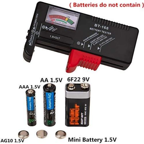 Paquete de 2 probadores de batería Pgzsy para AA AAA 9V