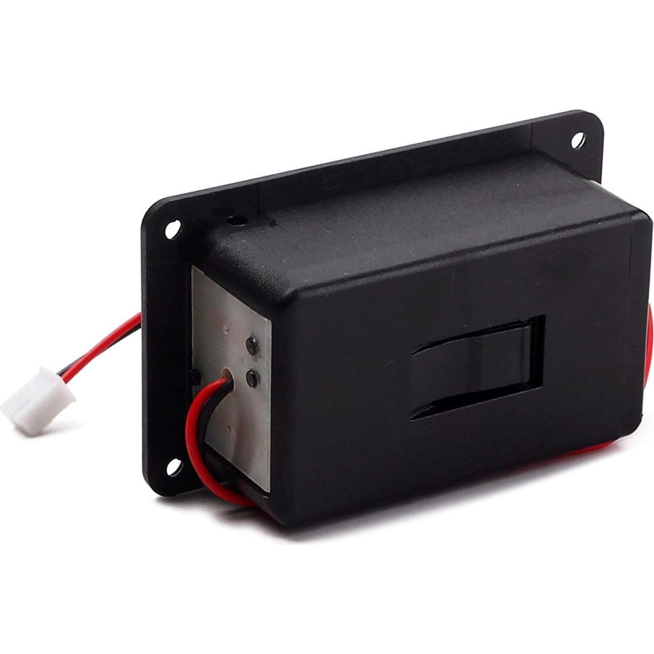 Caja de Batería 9V para Pastillas de Guitarra Bajo - Negro