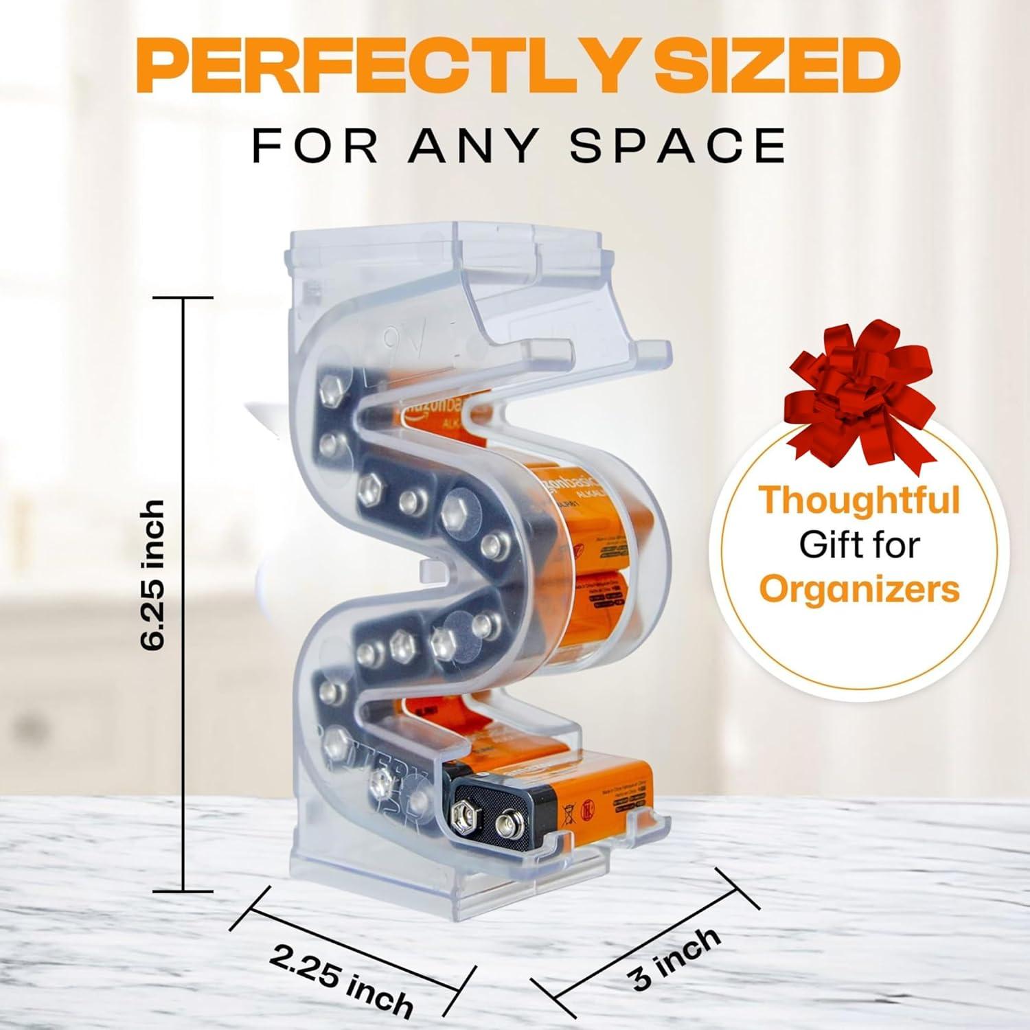 Organizador de Baterías 9V Kalinar - Almacenamiento Vertical 10 Unidades