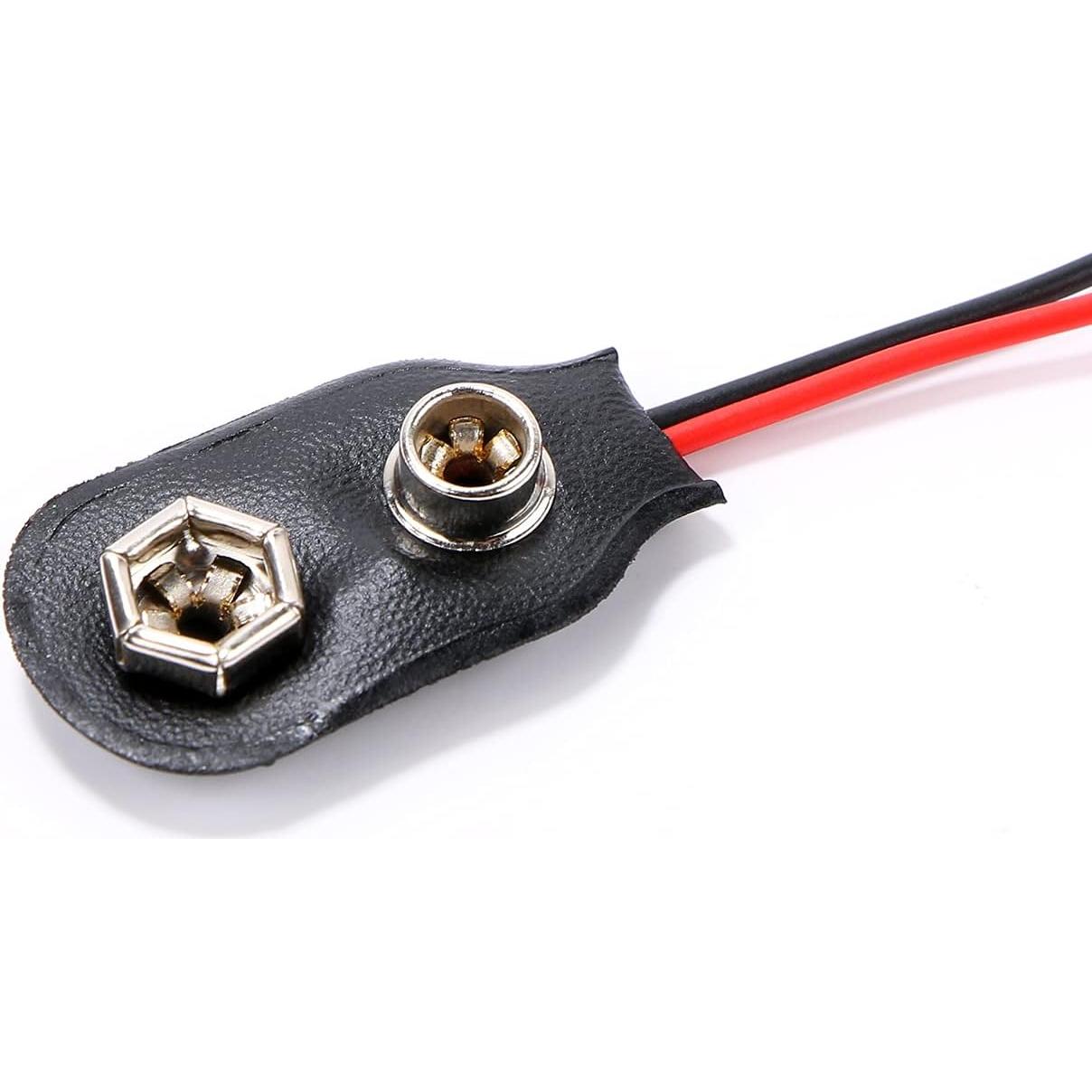 Conector de Clip de Batería 9V Teqooza - Paquete de 10