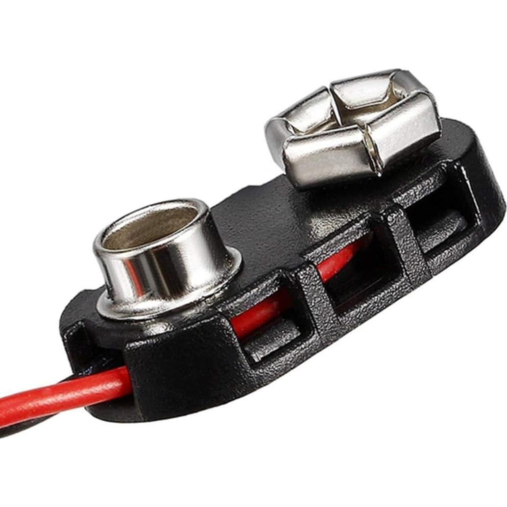 Paquete de 12 Conectores de Clip de Batería 9V Tipo I 15cm