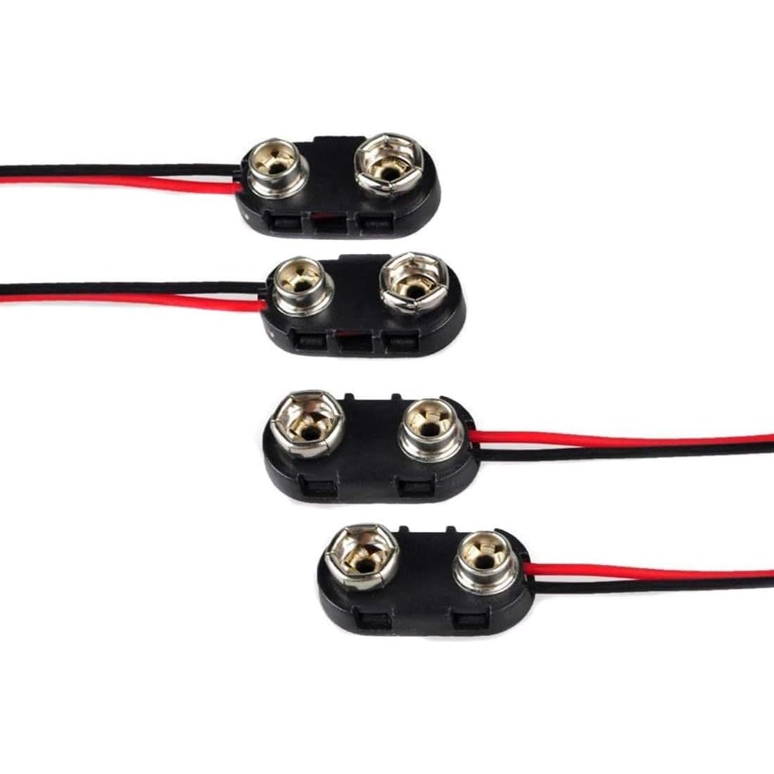 Paquete de 12 Conectores de Clip de Batería 9V Tipo I 15cm