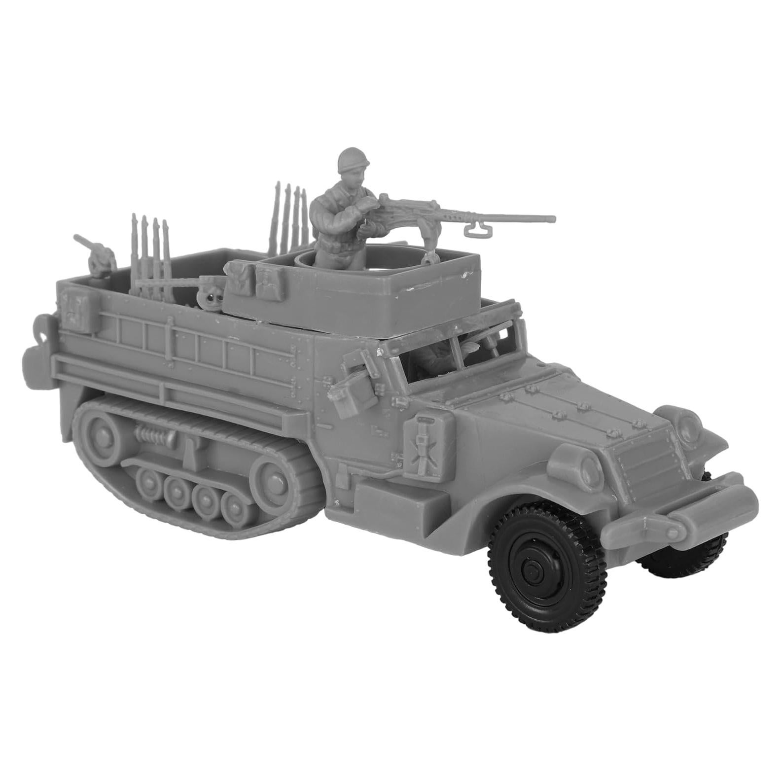 BMC M3 Halftrack WW2 Gris + 4 Soldados de Plástico