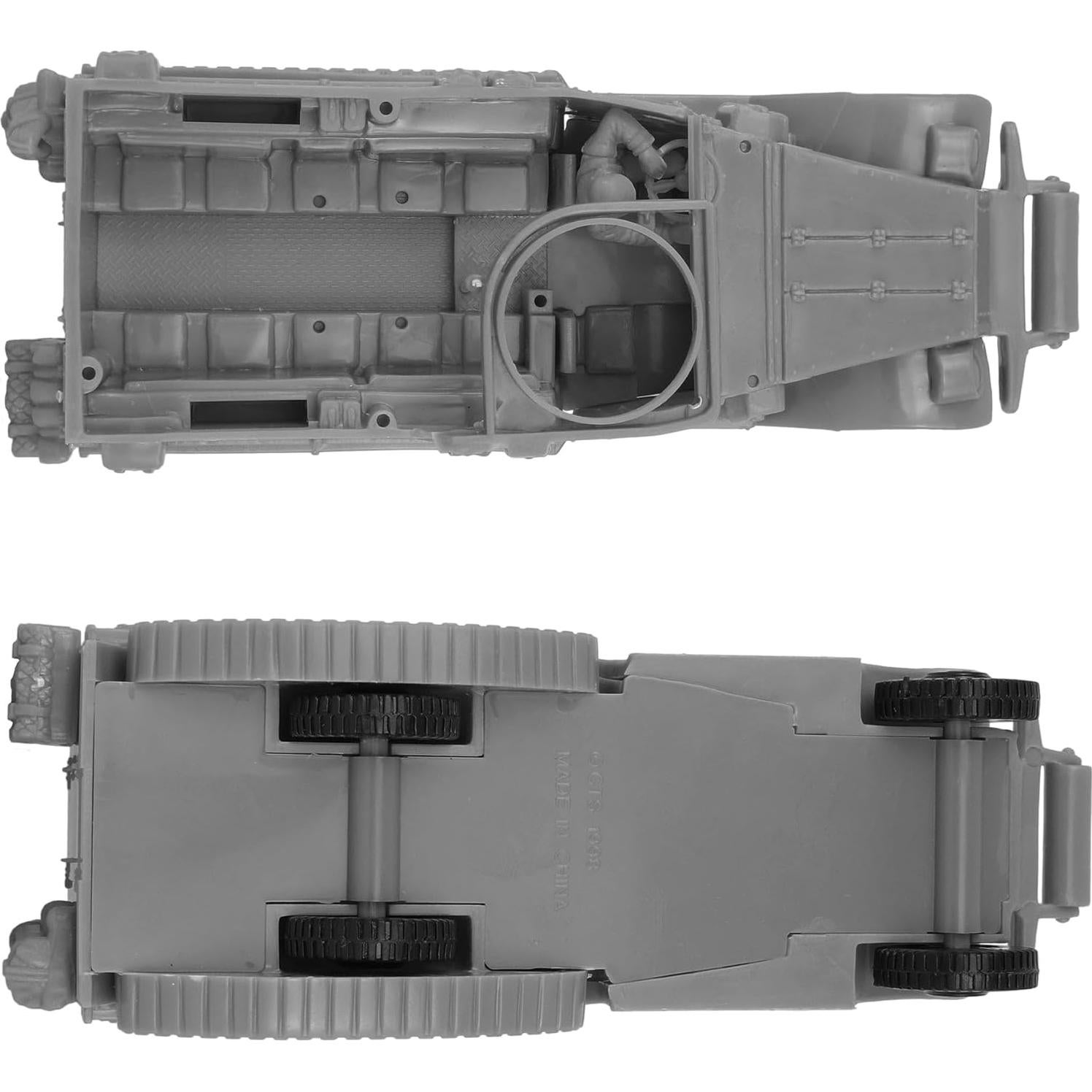 BMC M3 Halftrack WW2 Gris + 4 Soldados de Plástico