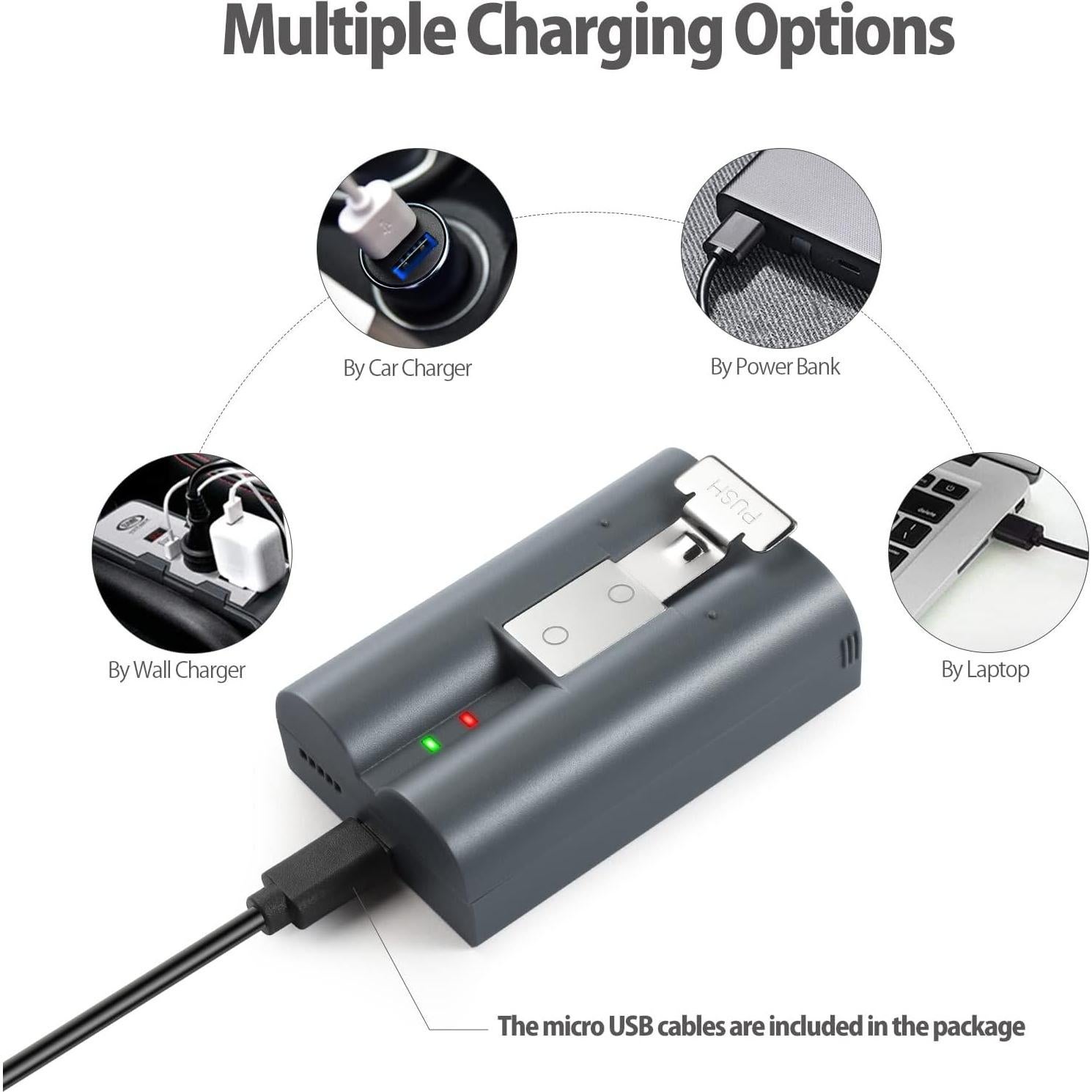 2 Baterías Recargables 6040mAh Etrhtec para Timbres Ring