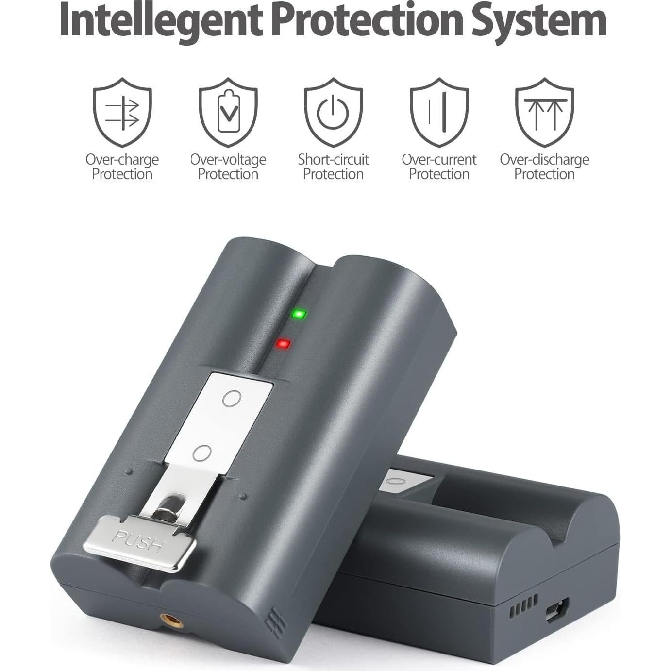 2 Baterías Recargables 6040mAh Etrhtec para Timbres Ring