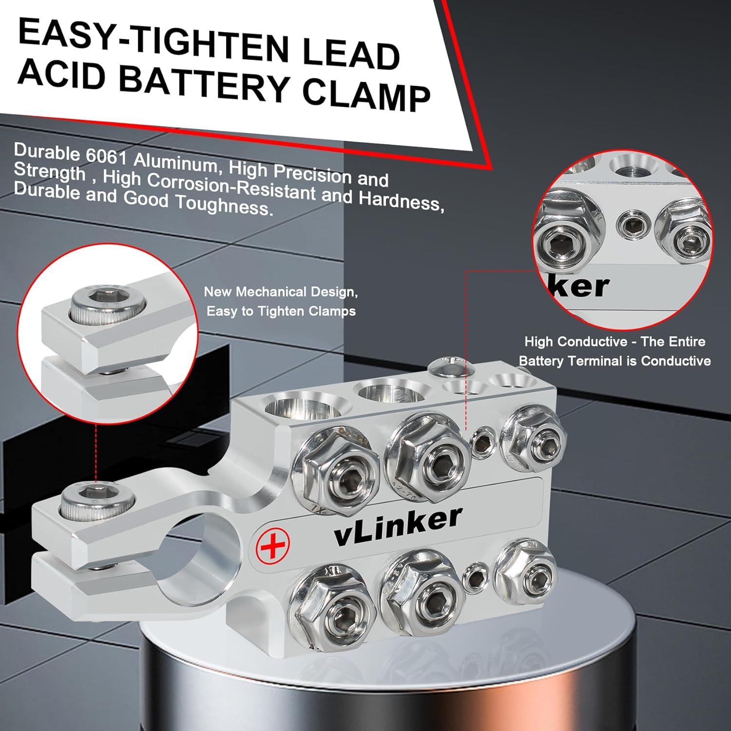 Bloque de terminales de batería vLinker AM20 20 vías 8AWG a 4/0