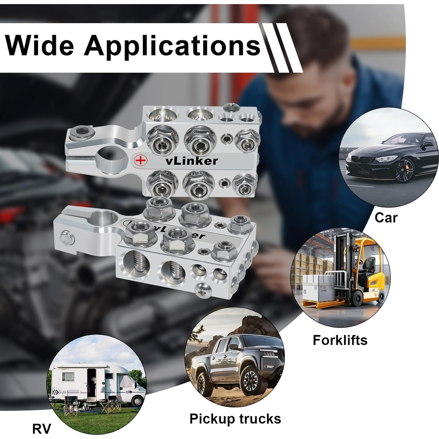 Bloque de terminales de batería vLinker AM20 20 vías 8AWG a 4/0