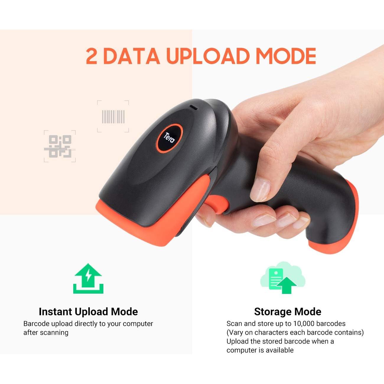 Escáner de Código de Barras Inalámbrico Tera HW0002 2D Bluetooth