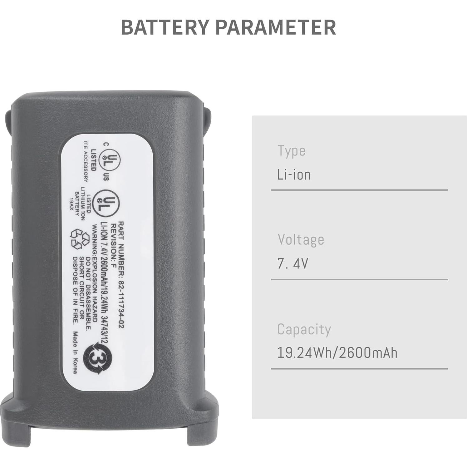 Batería recargable Li-ion 2200mAh para Symbol MC9000