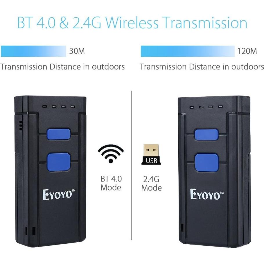 Escáner de Código de Barras Inalámbrico Eyoyo EY-2877 1D