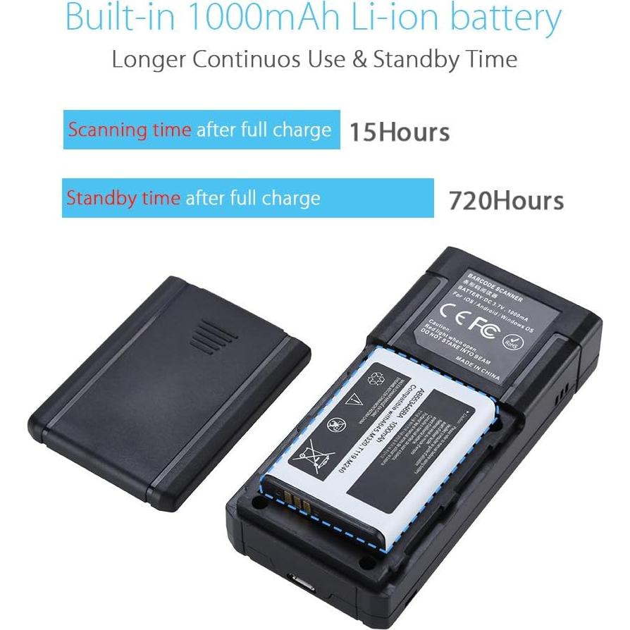 Escáner de Código de Barras Inalámbrico Eyoyo EY-2877 1D