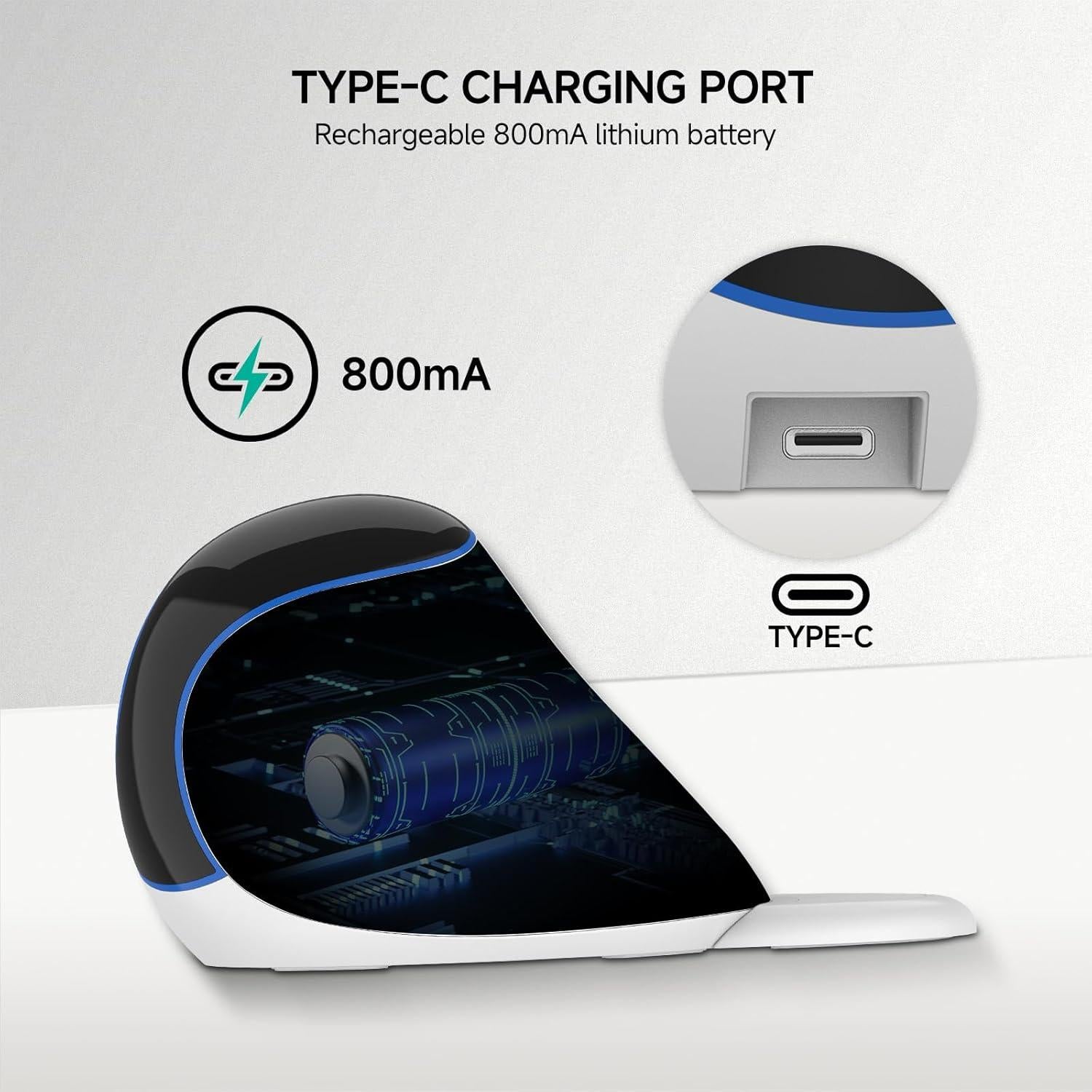 J-Tech Digital Ratón Inalámbrico Ergonómico V638W Blanco