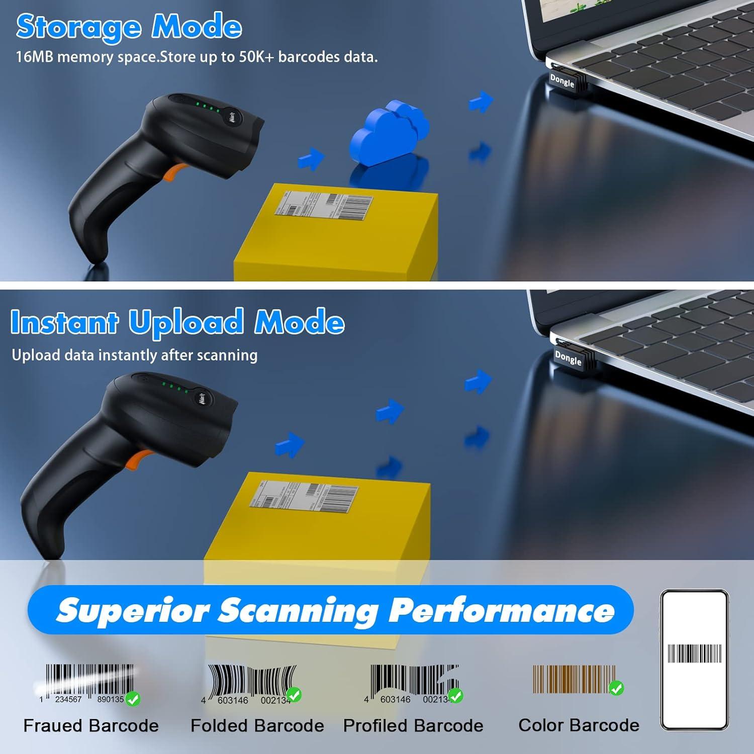 Escáner de Código de Barras Inalámbrico Alacrity NA-4590CB-A